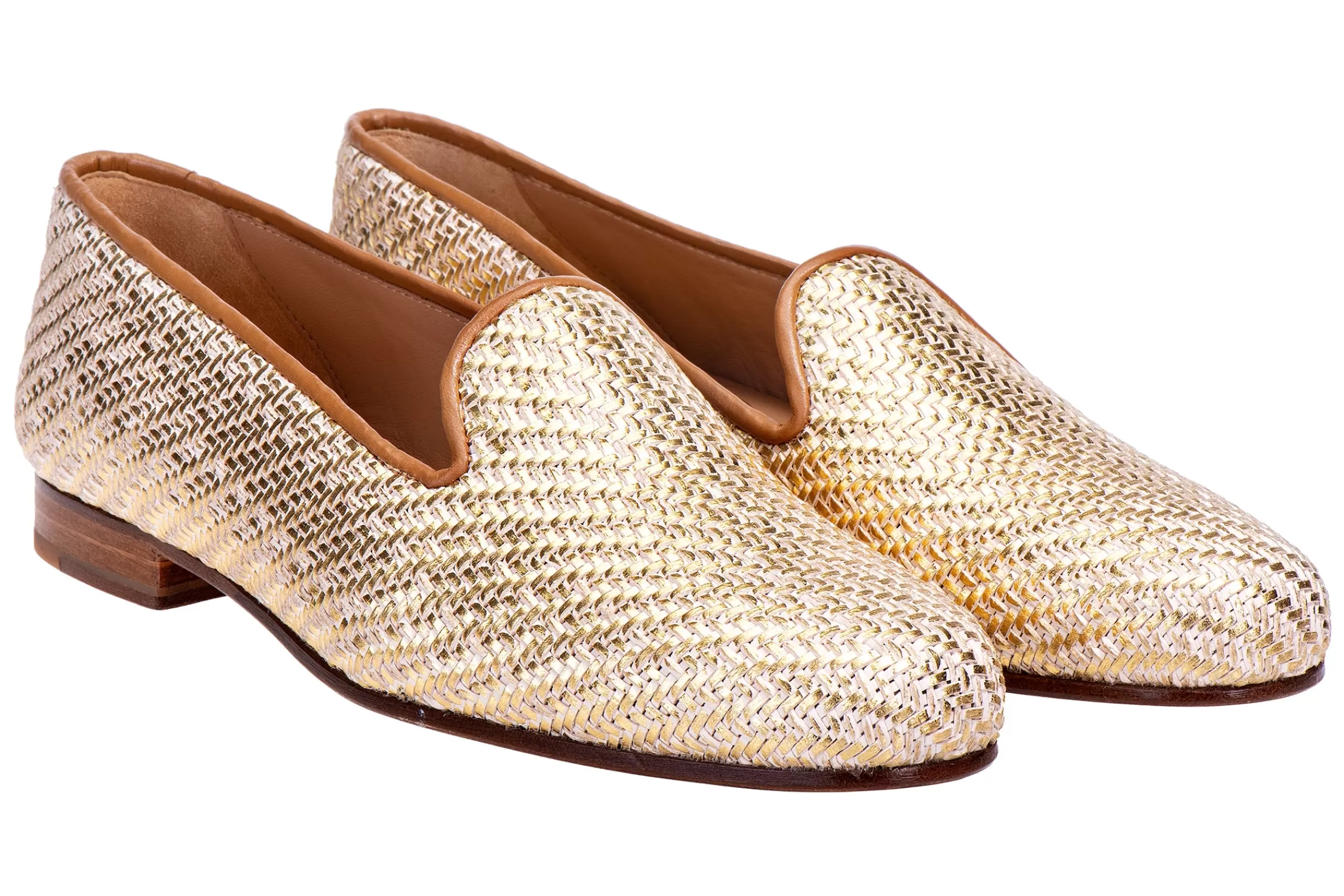 Slipper*Stubbs & Wootton Basket en Platino Slipper (Women) Gold