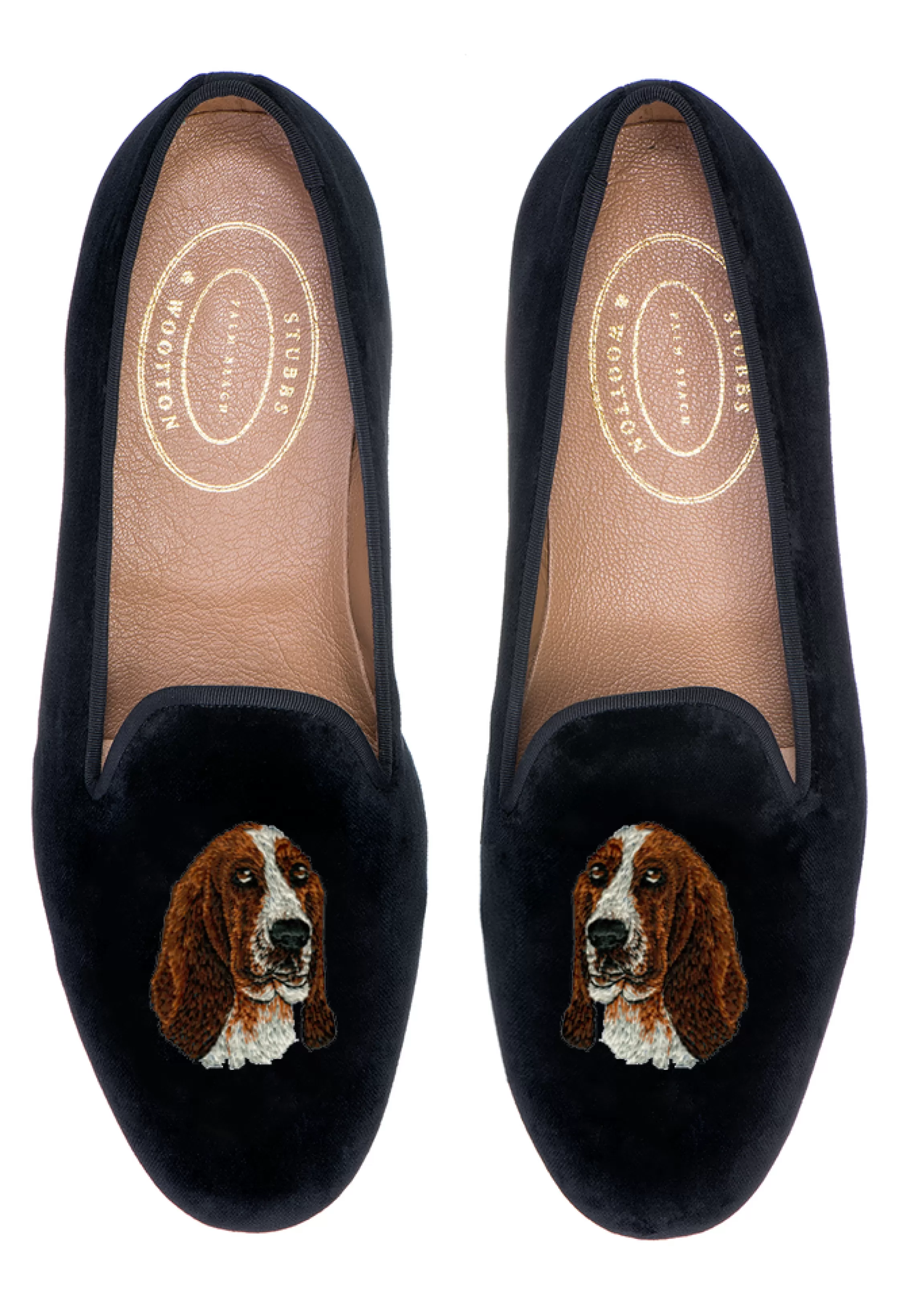 Slipper*Stubbs & Wootton Basset Hound (Men) Black