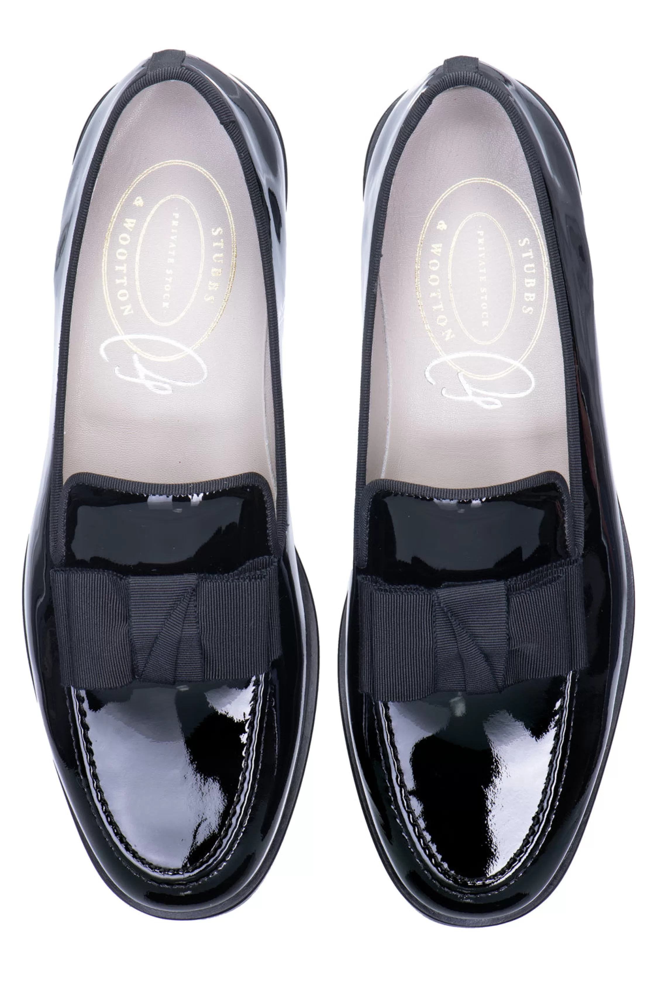 Venetian*Stubbs & Wootton Bow Patent Leather Venetian (Men) Black