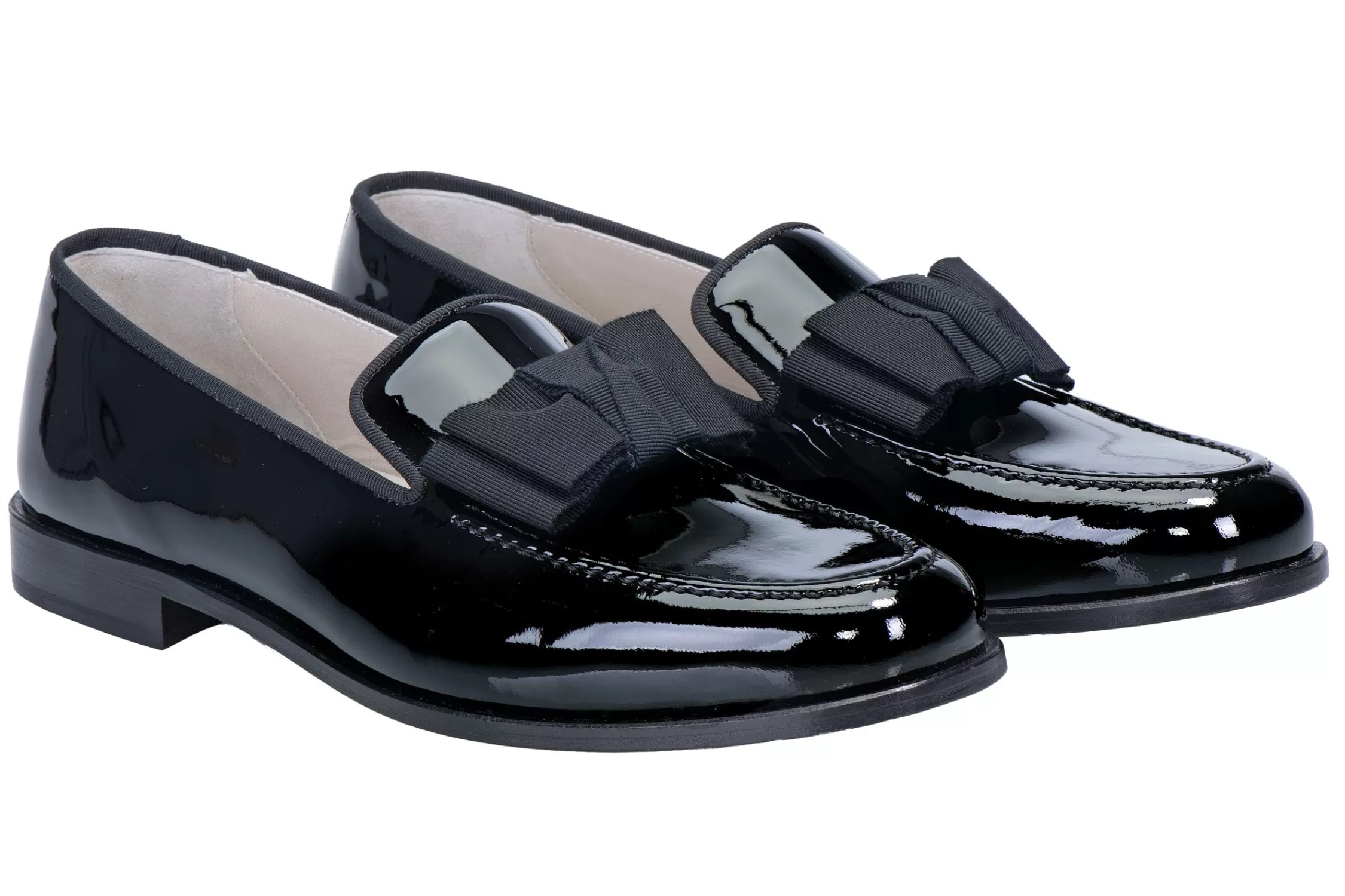 Venetian*Stubbs & Wootton Bow Patent Leather Venetian (Men) Black