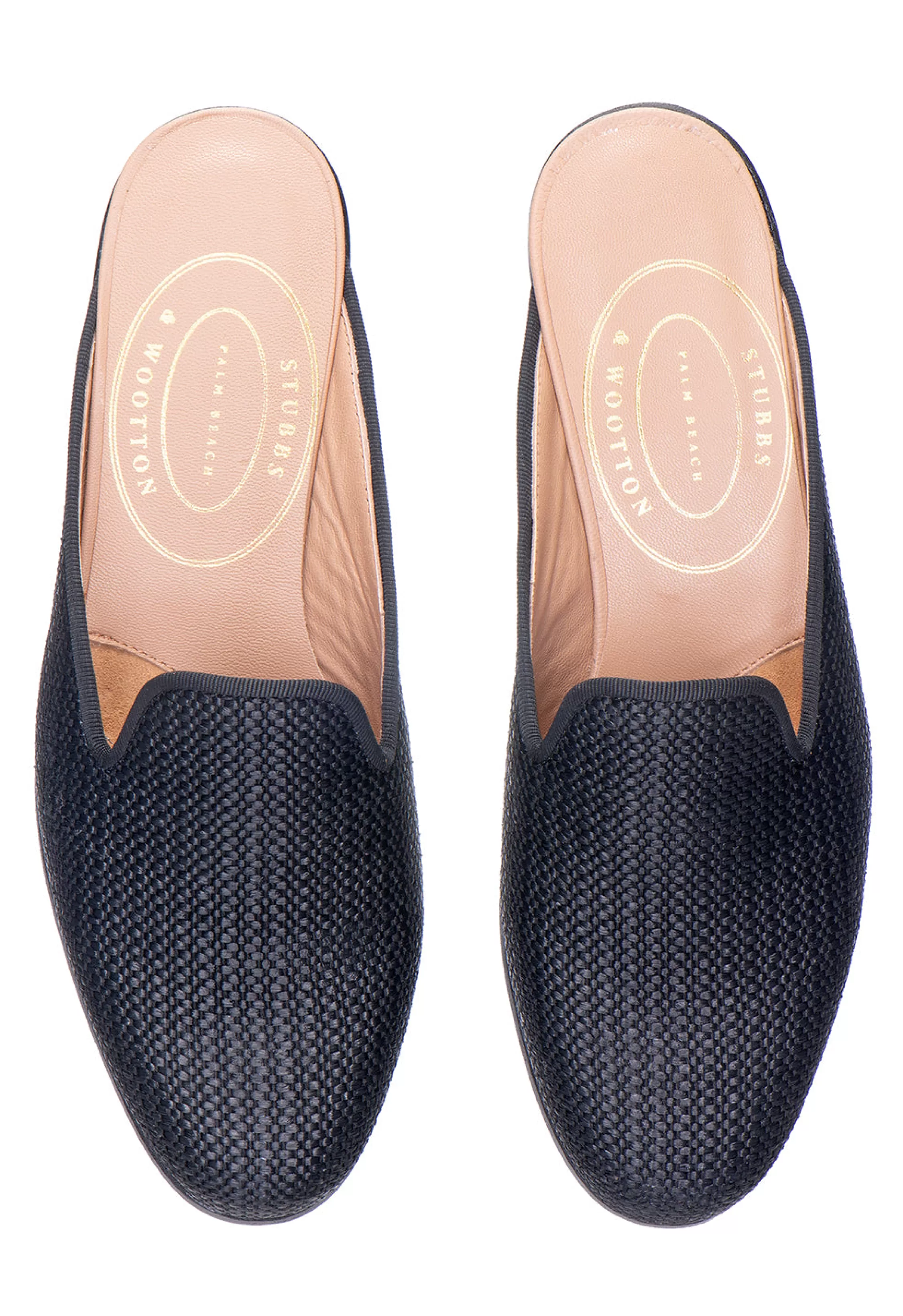 Slipper | Mule*Stubbs & Wootton Raffia Mule (Women) Black