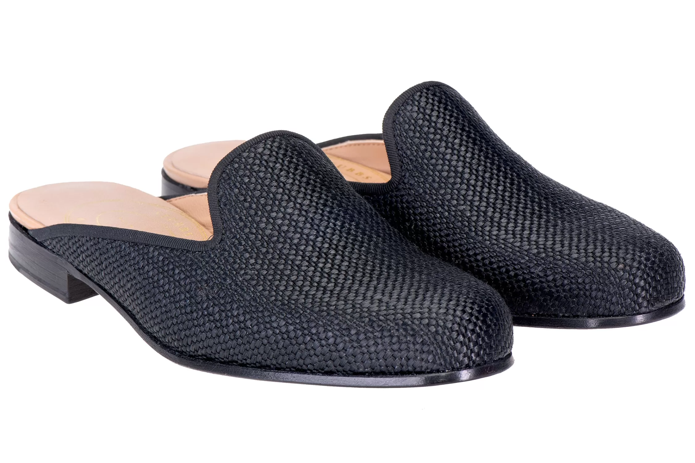 Slipper | Mule*Stubbs & Wootton Raffia Mule (Women) Black