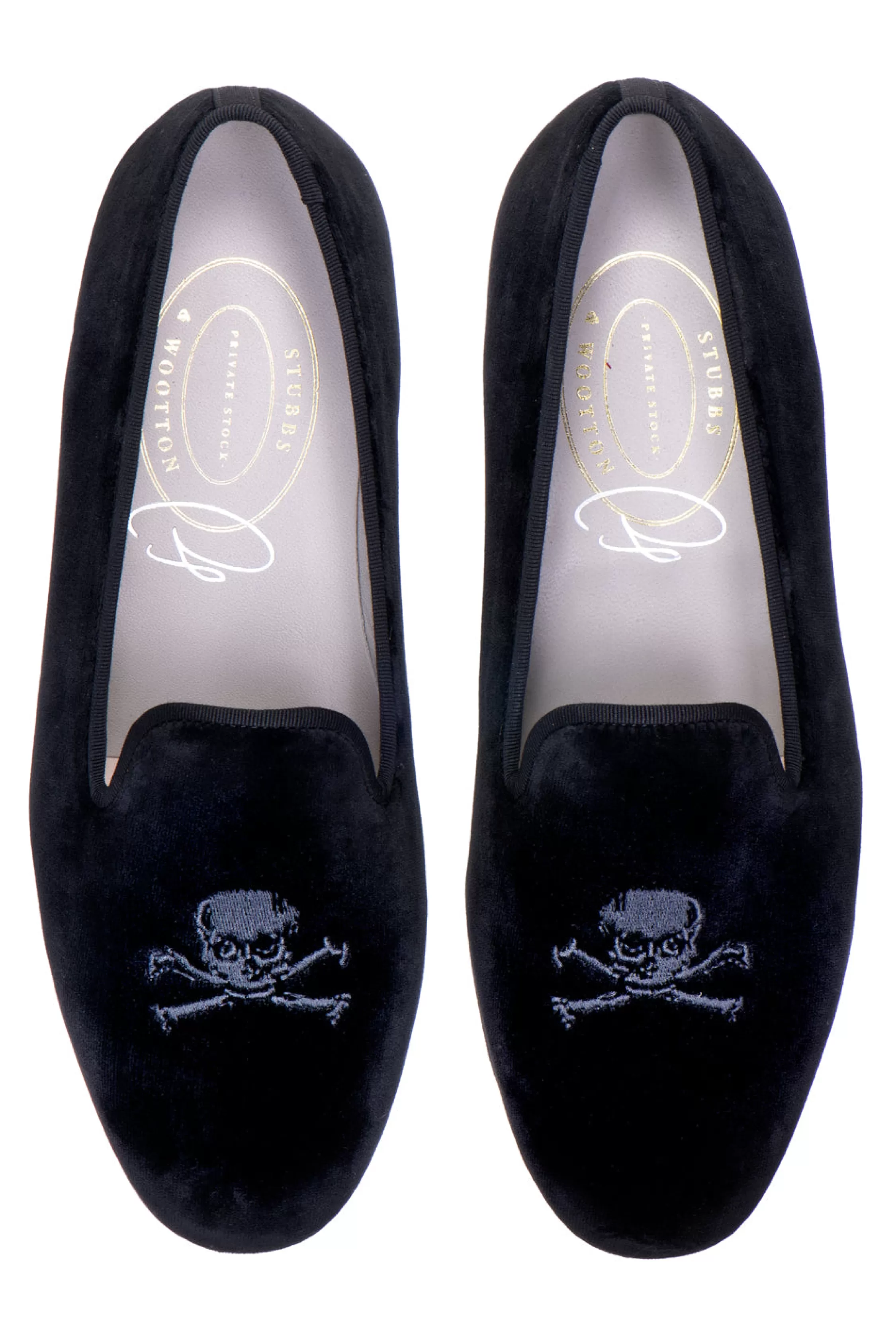 Slipper*Stubbs & Wootton Bones Noir Private Stock (Men) Black