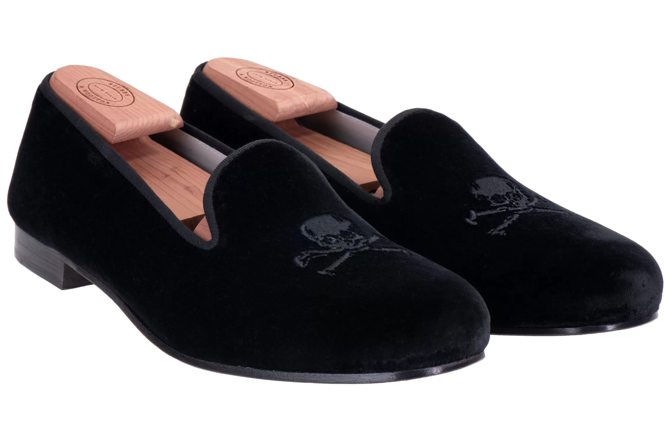 Slipper*Stubbs & Wootton Bones Noir Private Stock (Men) Black