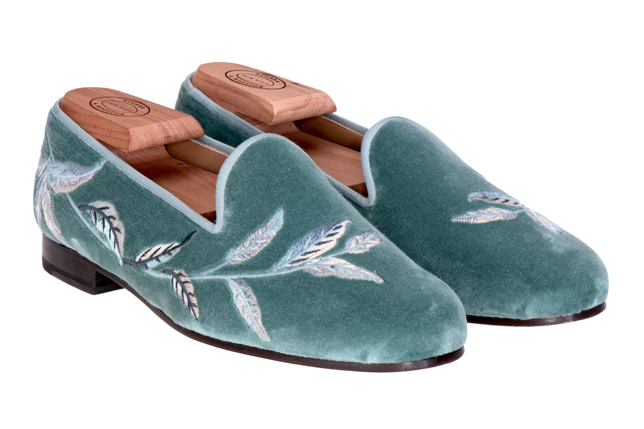 Slipper*Stubbs & Wootton Broadleaf Celeste (Women) Blue