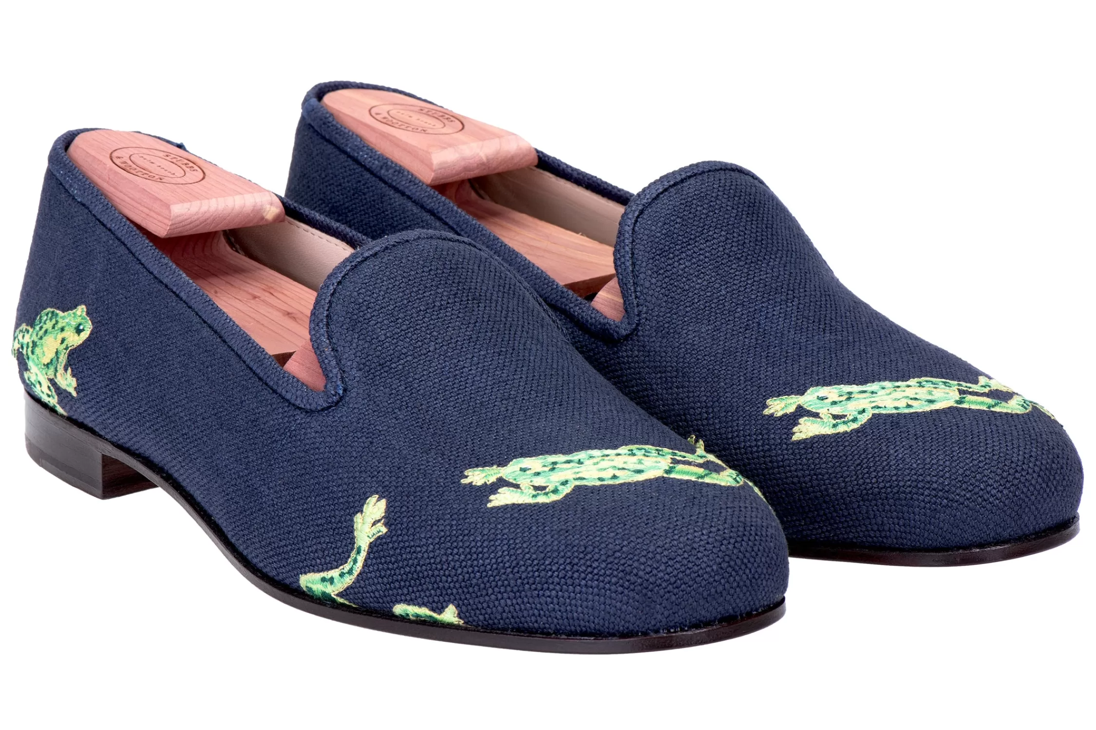 Slipper*Stubbs & Wootton Calabasas Linen Slipper (Men) Navy