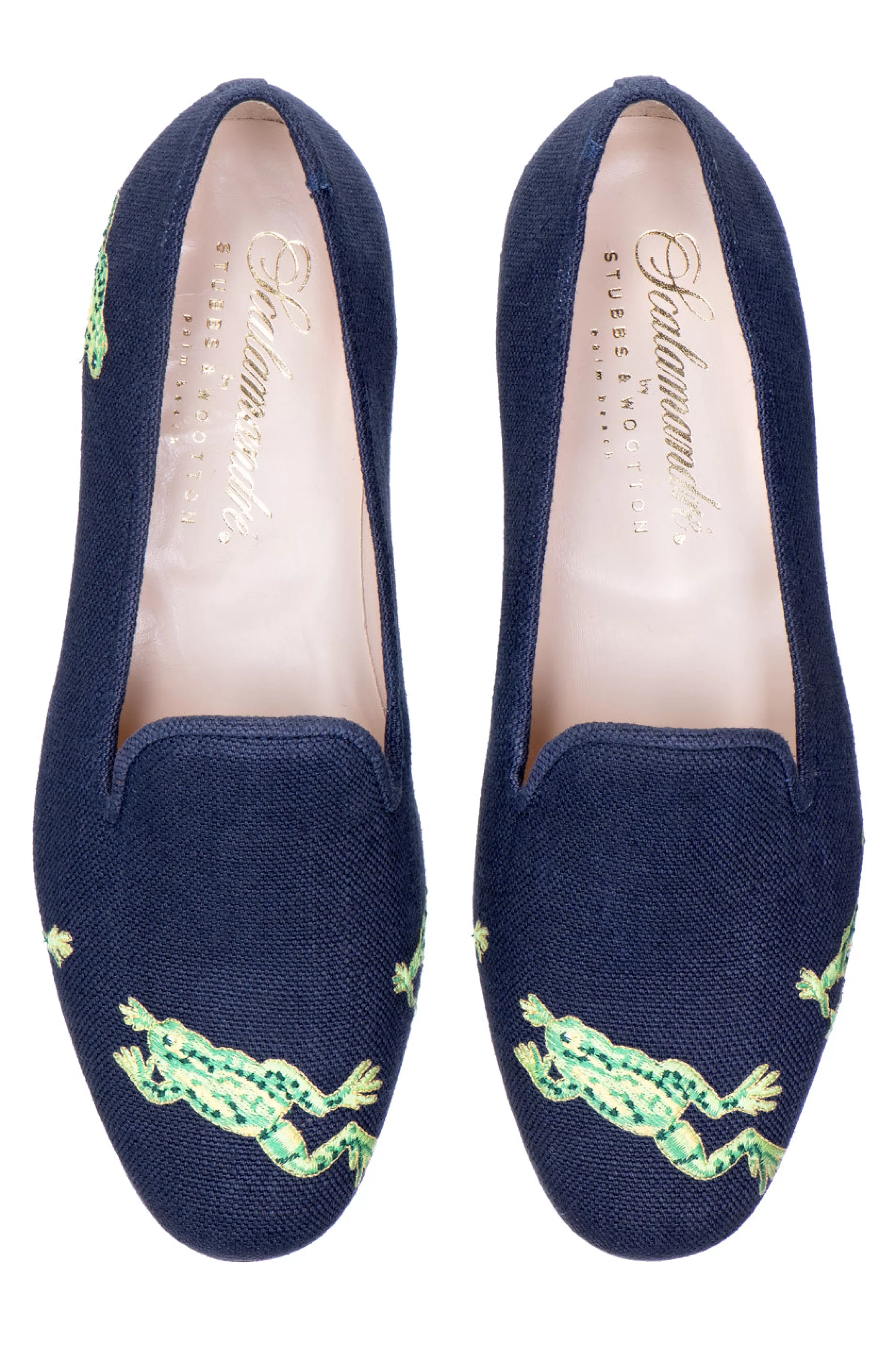 Slipper*Stubbs & Wootton Calabasas Linen Slipper (Women) Navy