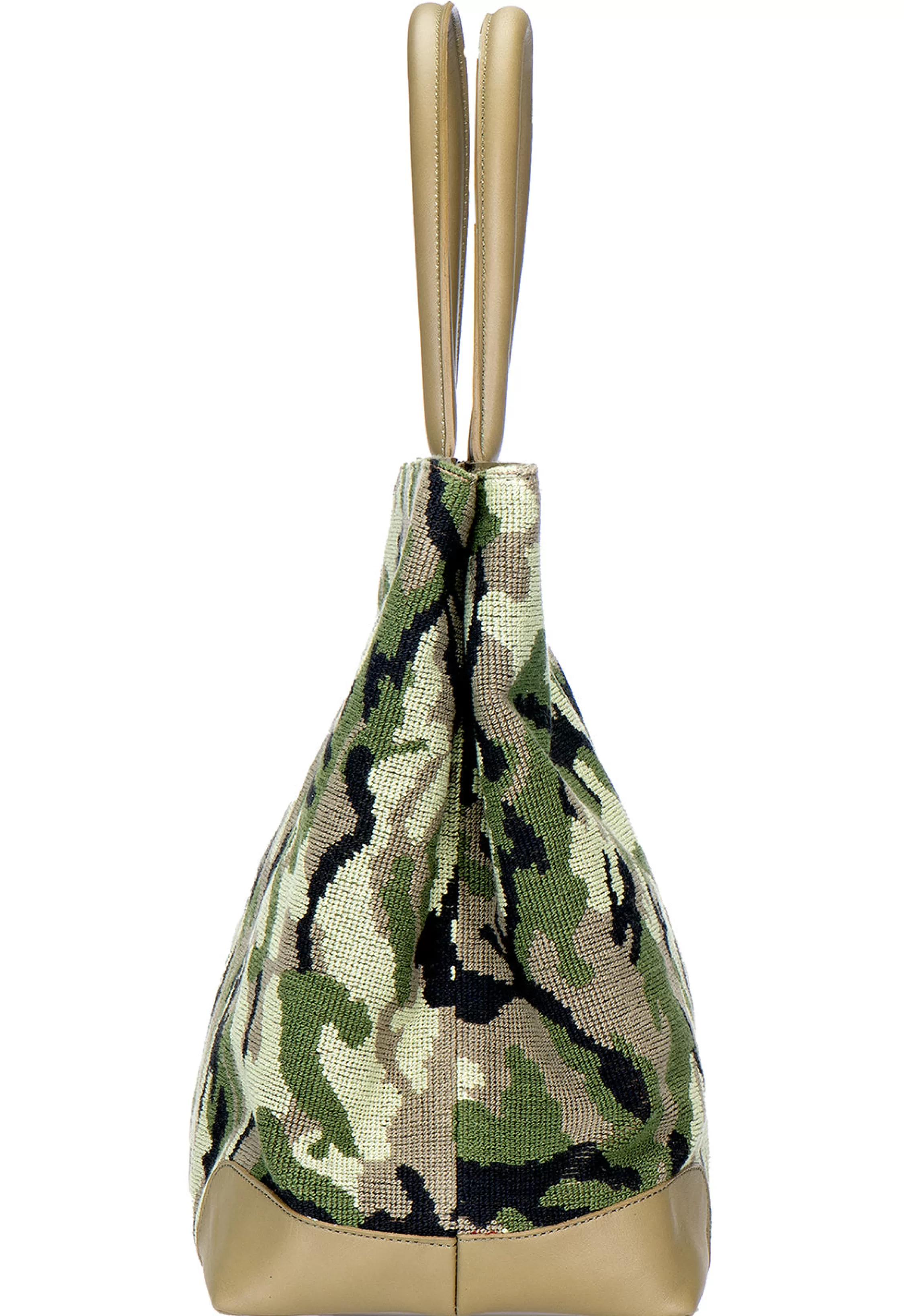 Totes*Stubbs & Wootton Green Needlepoint Tote Camo