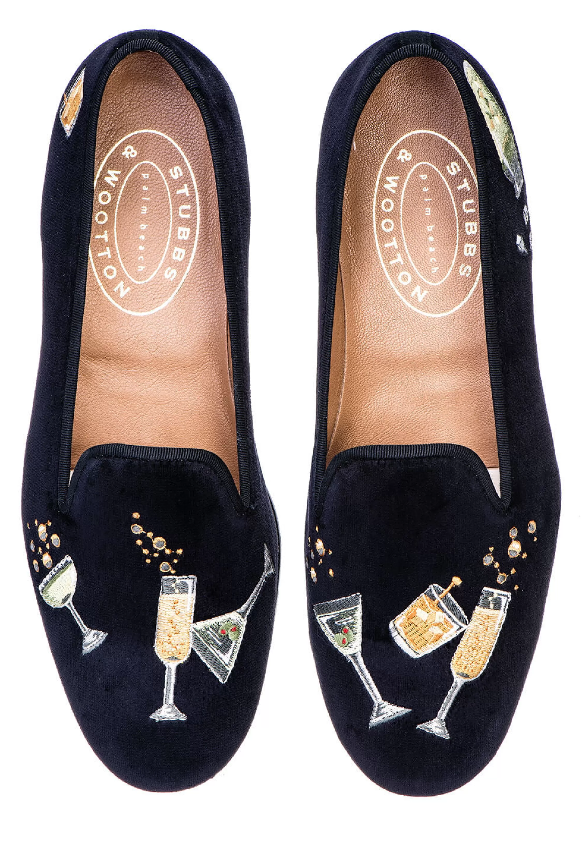 Slipper*Stubbs & Wootton Celebrate Velvet Slipper (Women) Black