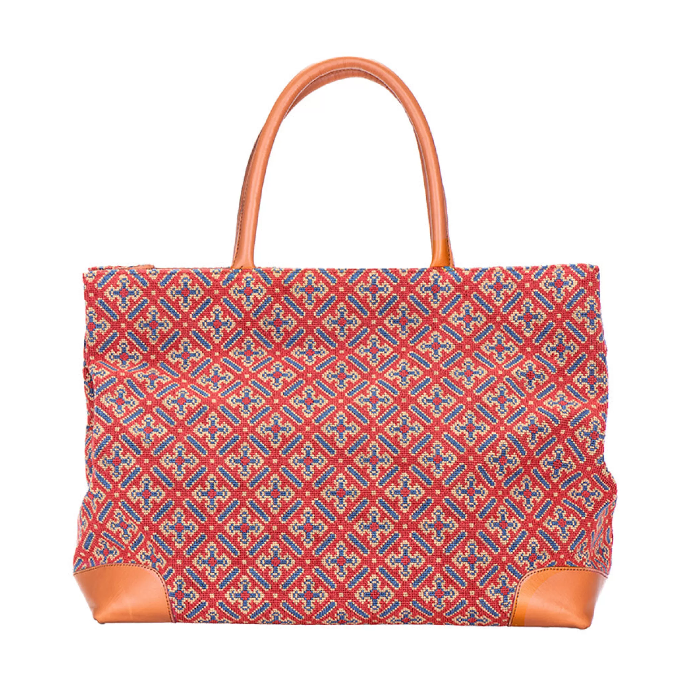 Totes*Stubbs & Wootton Cuenca Needlepoint Tote Red