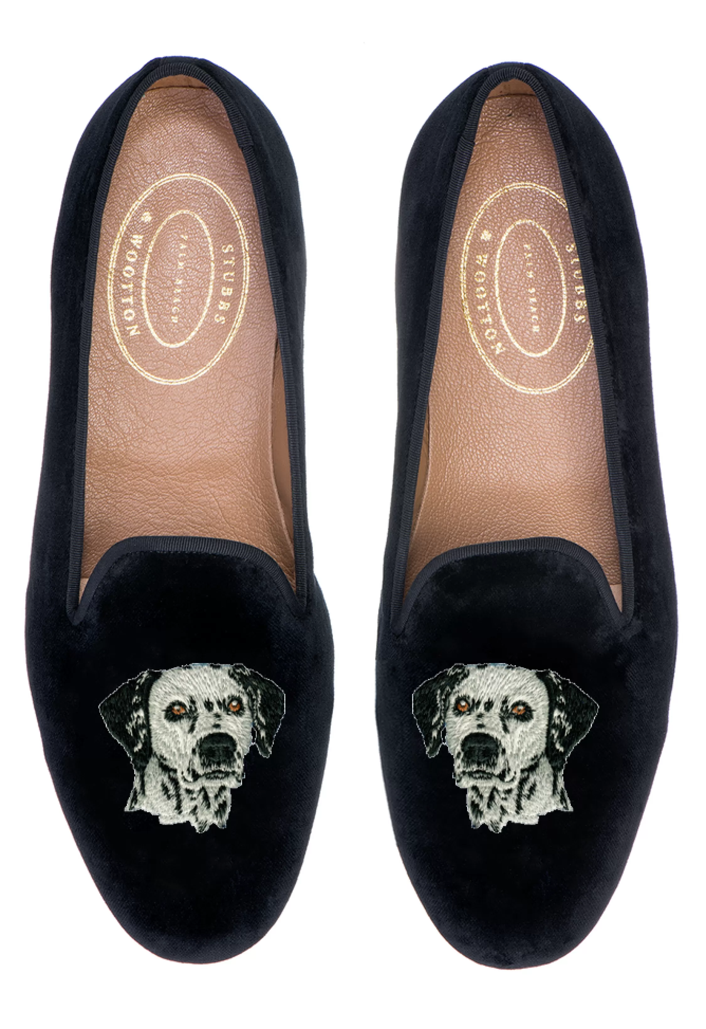 Slipper*Stubbs & Wootton Dalmatian (Men) Black