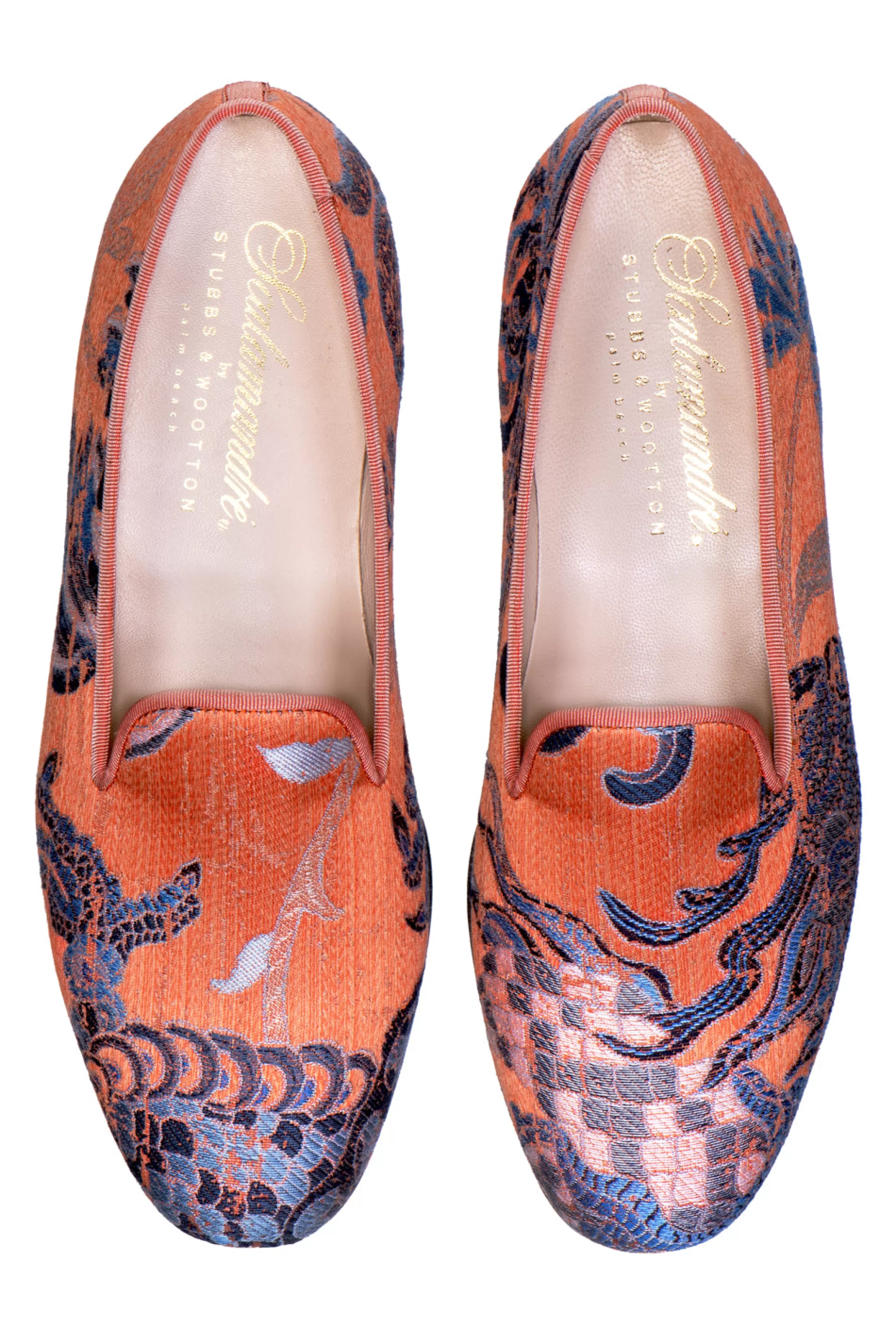 Slipper*Stubbs & Wootton Dynasty Persimmon (Women) Orange