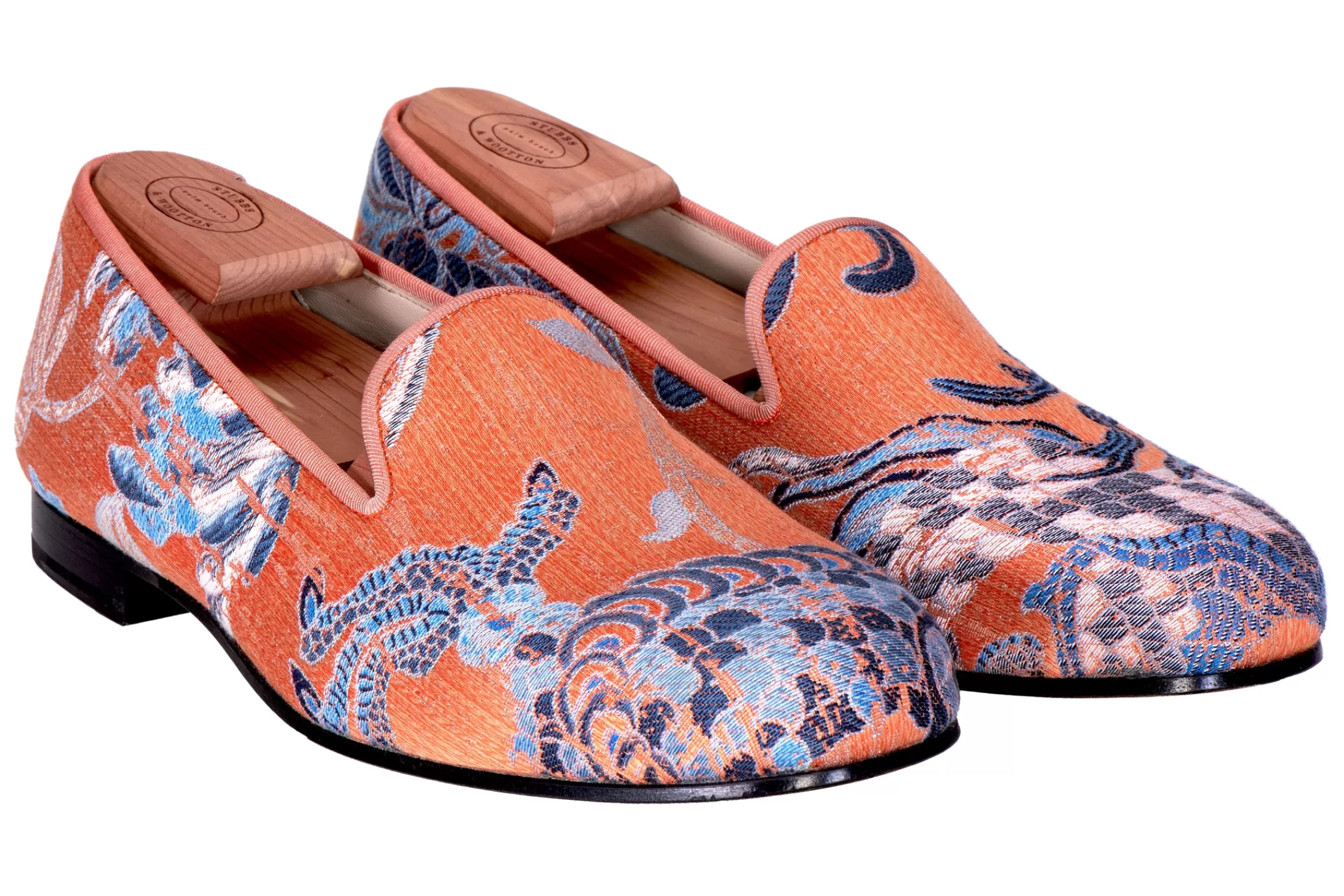 Slipper*Stubbs & Wootton Dynasty Persimmon (Women) Orange