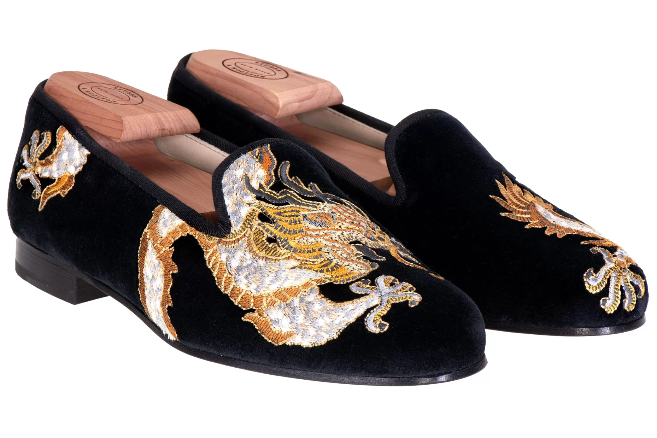 Slipper*Stubbs & Wootton Emperor Noir (Women) Black