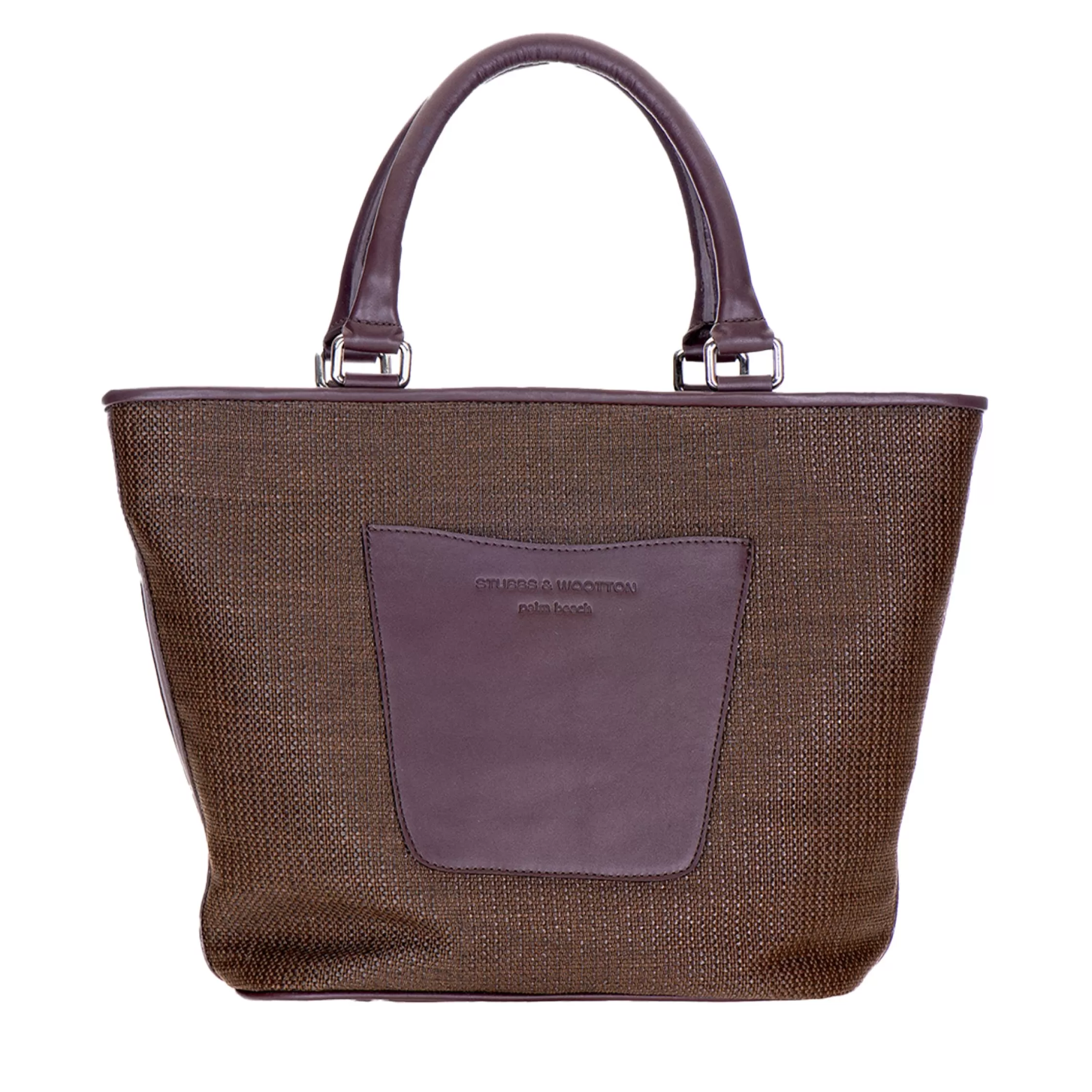 Mini Totes*Stubbs & Wootton Espresso Raffia Midi Tote Brown