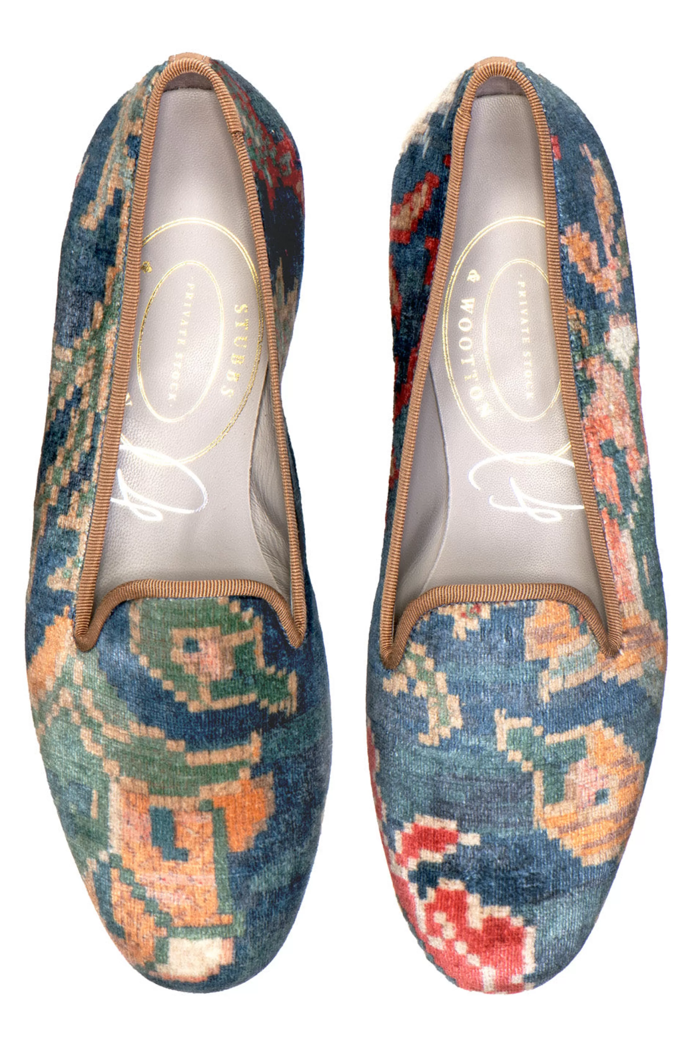 Slipper*Stubbs & Wootton Floriana Navy (Women) Blue