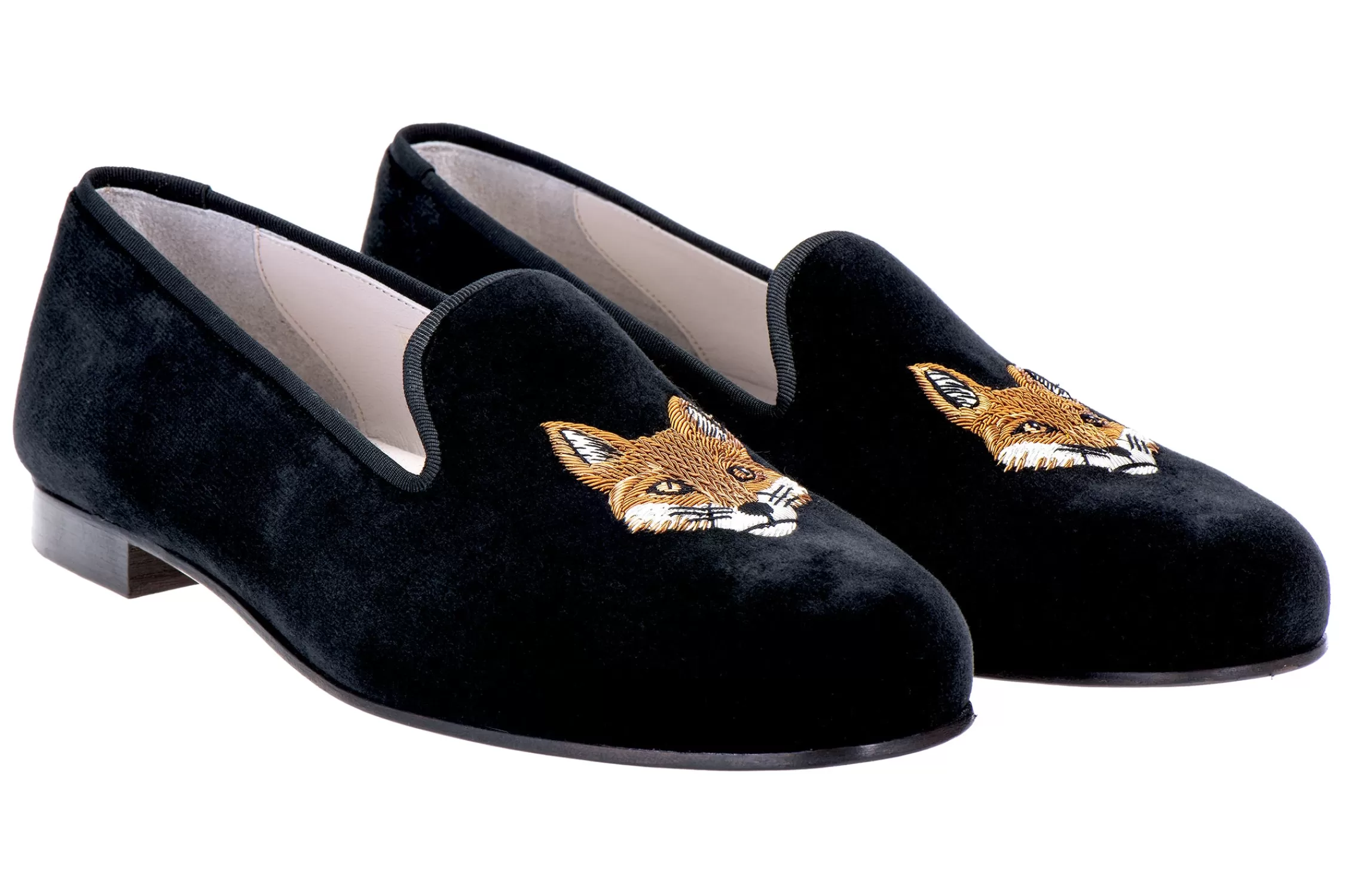 Slipper*Stubbs & Wootton Fox Noir Private Stock (Women) Black