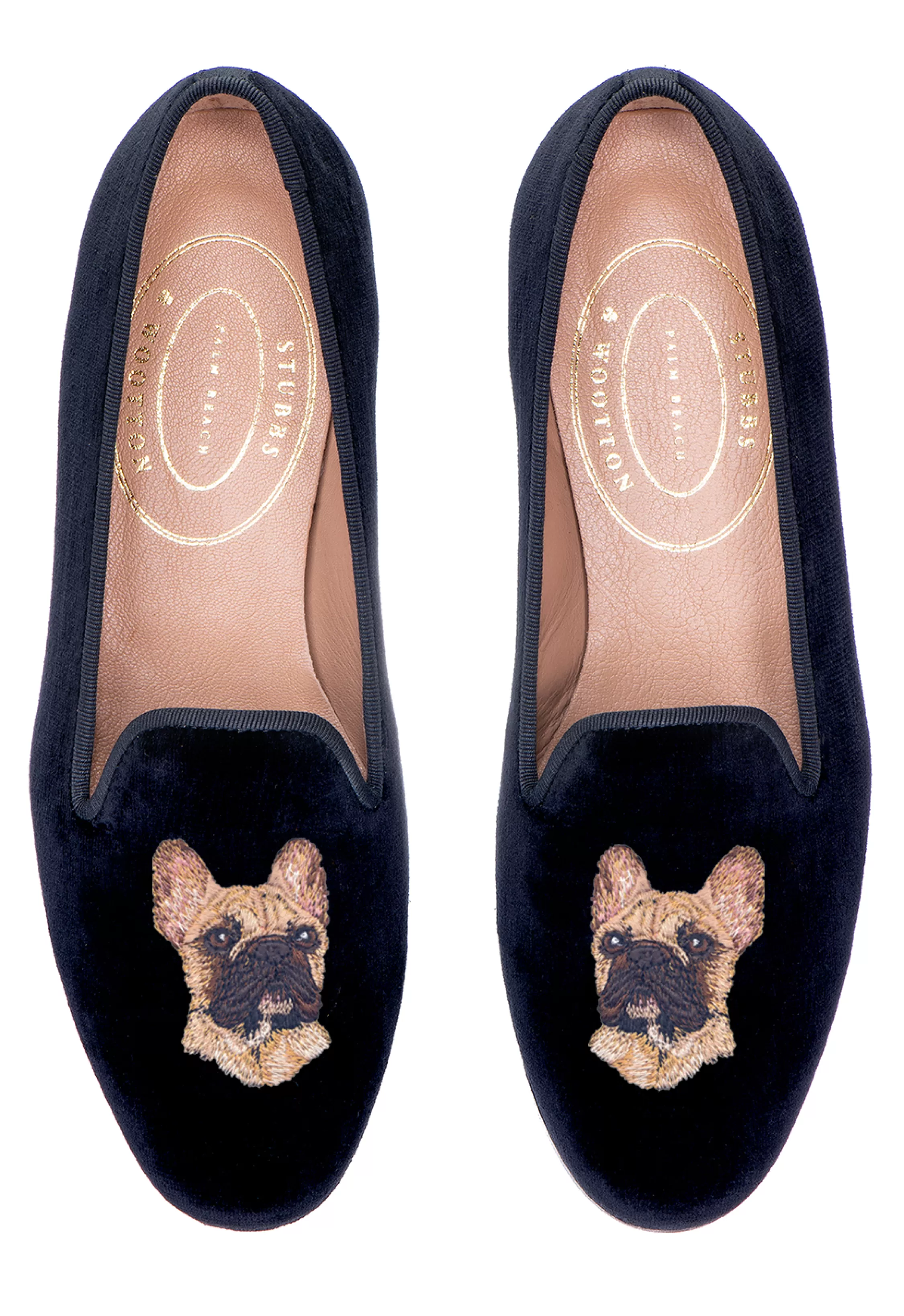 Slipper*Stubbs & Wootton French Bulldog Tan (Men) Black