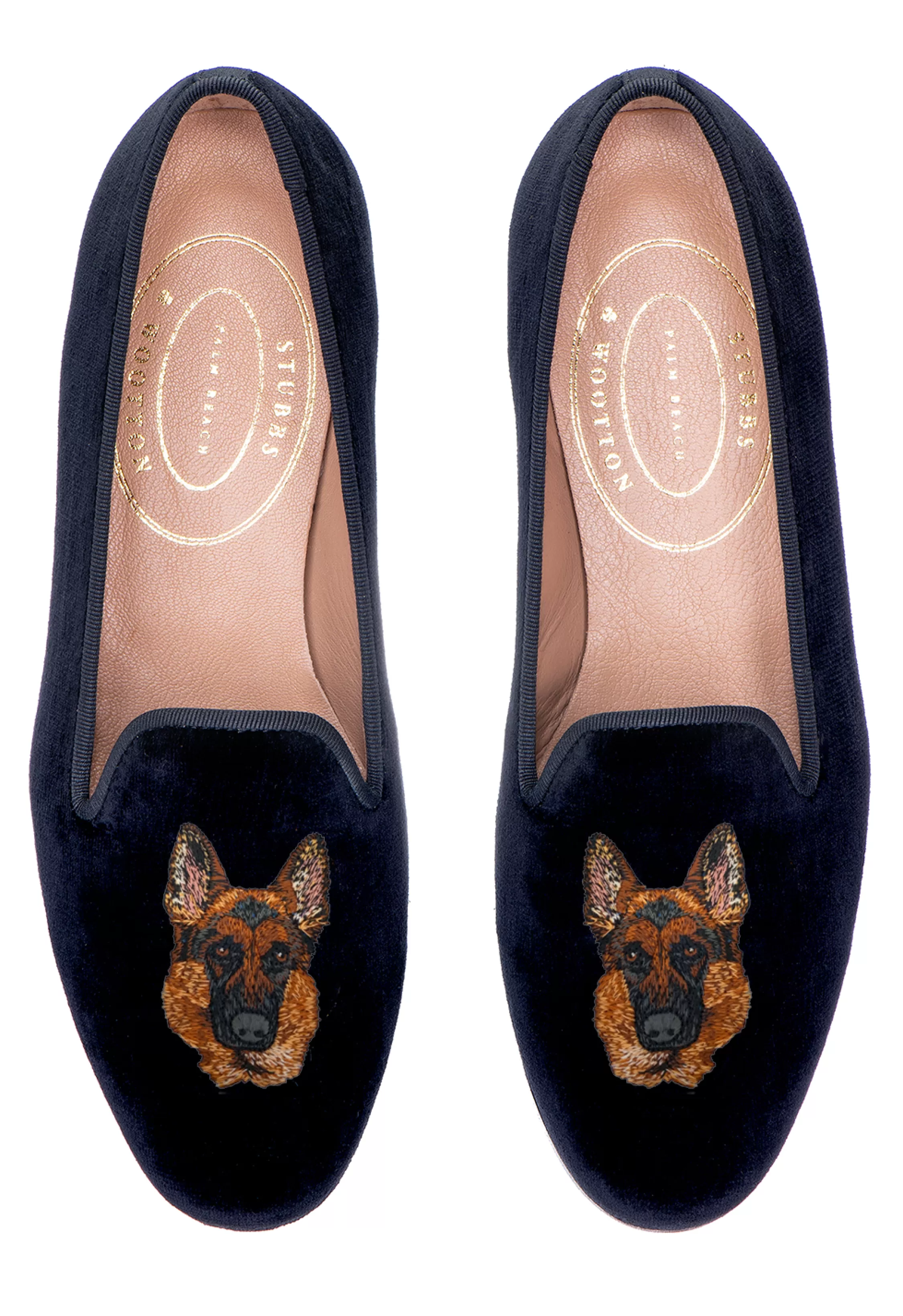 Slipper*Stubbs & Wootton German Shepherd (Men) Black