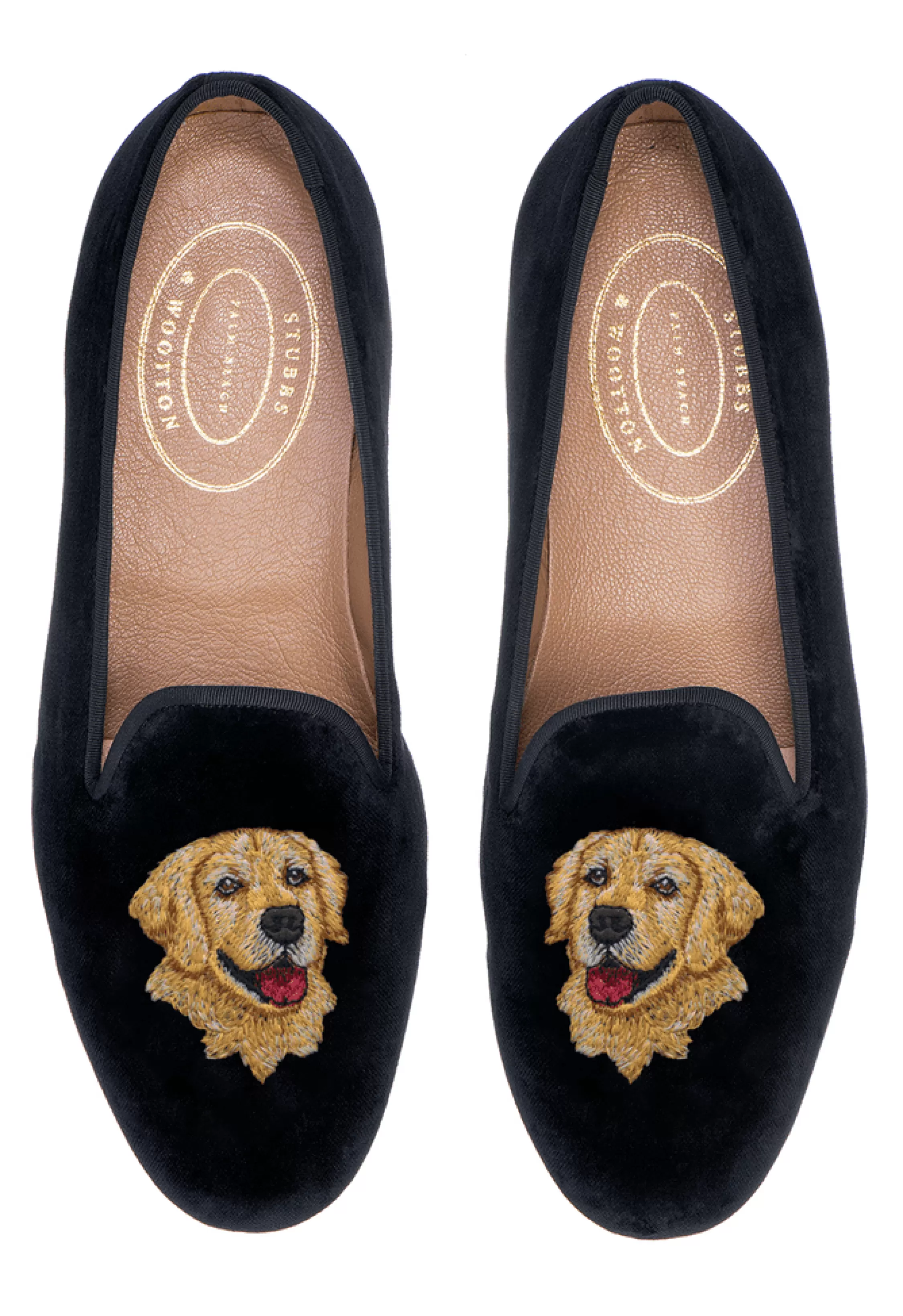 Slipper*Stubbs & Wootton Golden Retriever (Men) Black