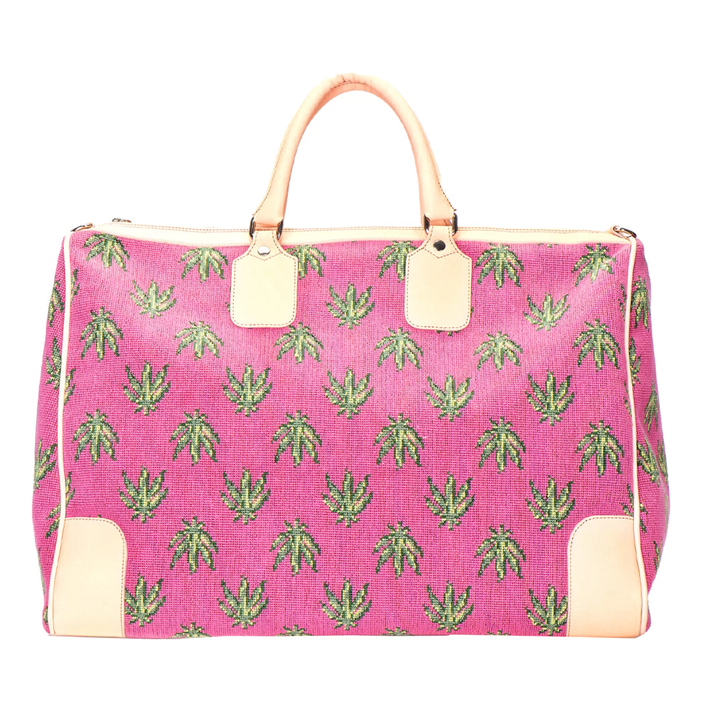 Weekenders*Stubbs & Wootton Hemp Needlepoint Weekender Pink