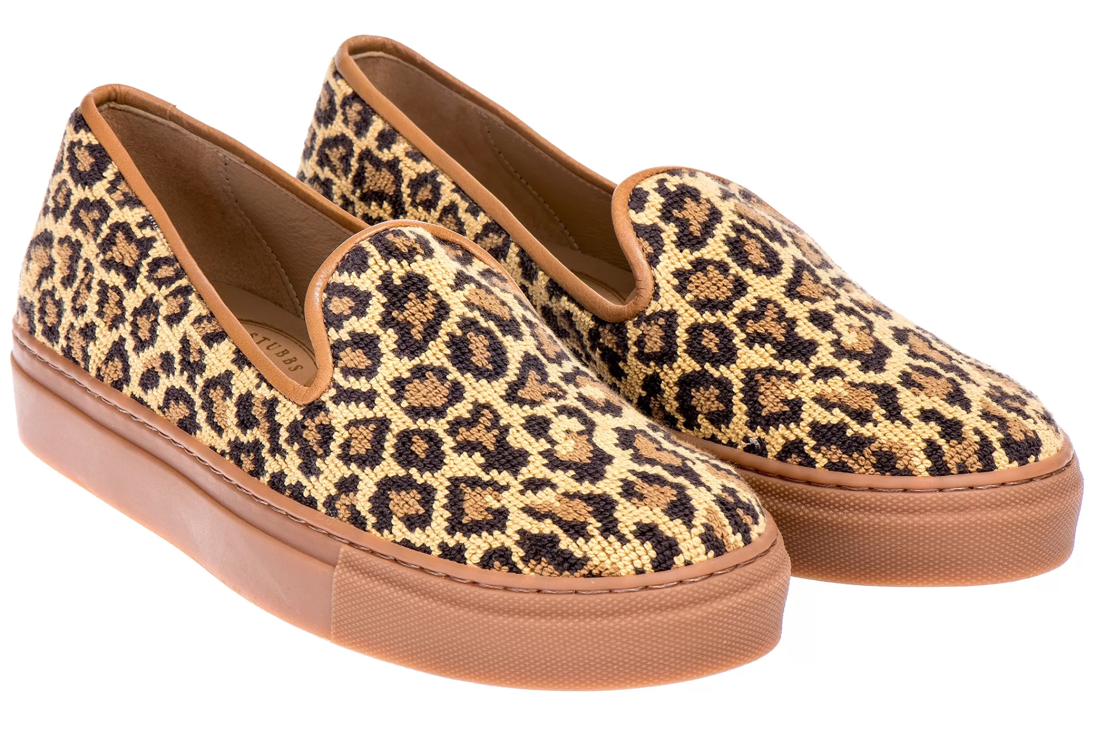 Sneaker*Stubbs & Wootton Jane Leopard Needlepoint Sneaker (Men) TRUE