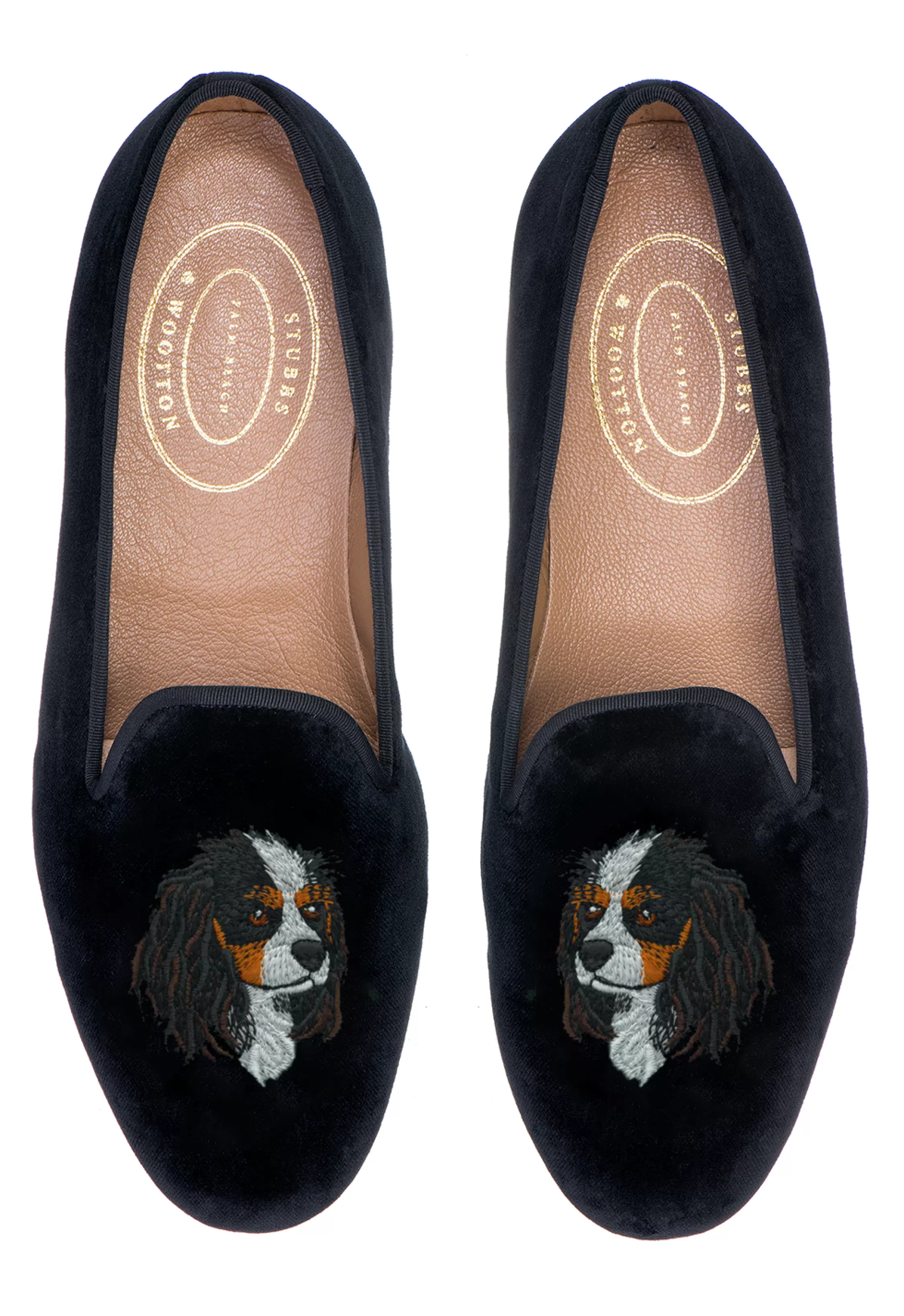 Slipper*Stubbs & Wootton King Charles Cavalier (Women) Black