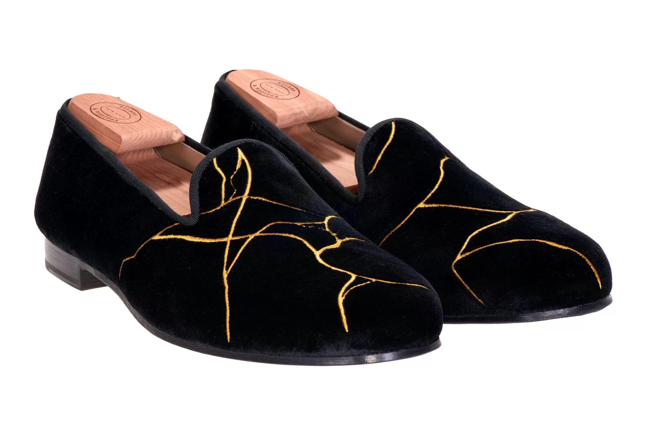 Slipper*Stubbs & Wootton Kintsugi Noir (Men) Black