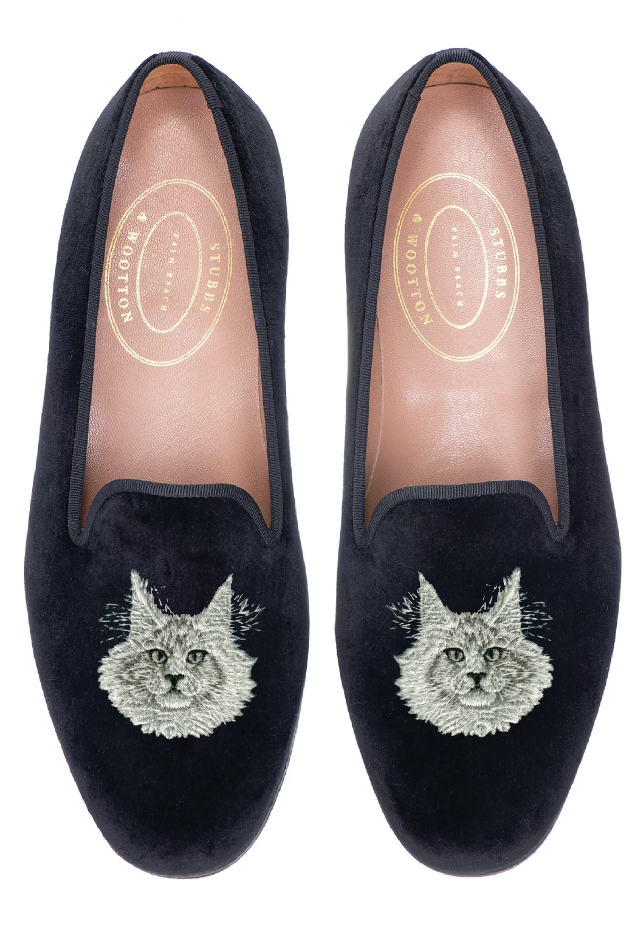 Slipper*Stubbs & Wootton Maine Coon White (Women) Black