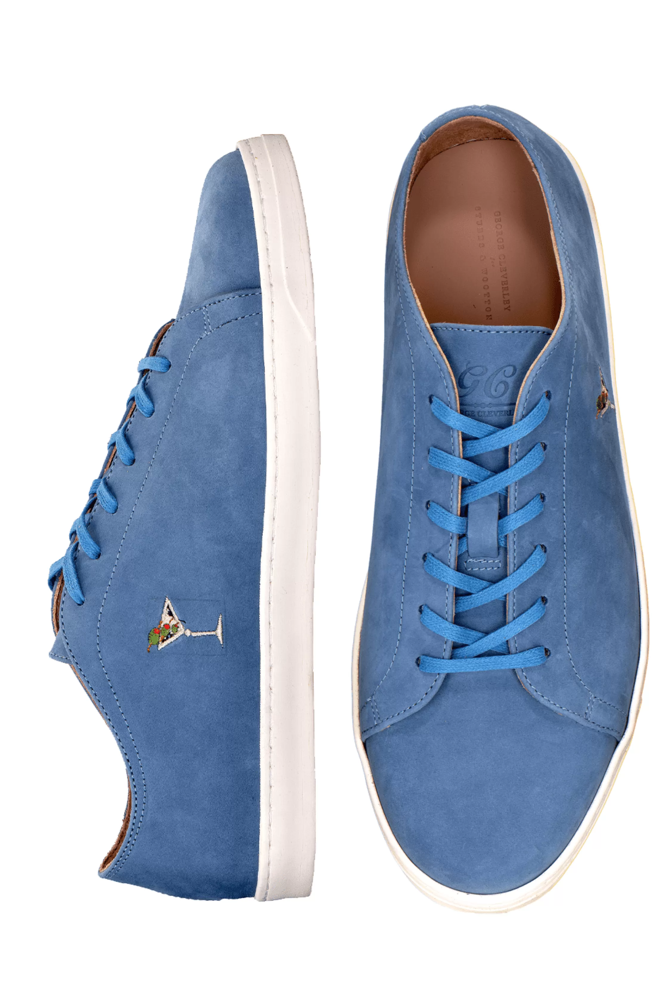 Sneaker*Stubbs & Wootton Martini Marine Suede Trainer (Men) Blue