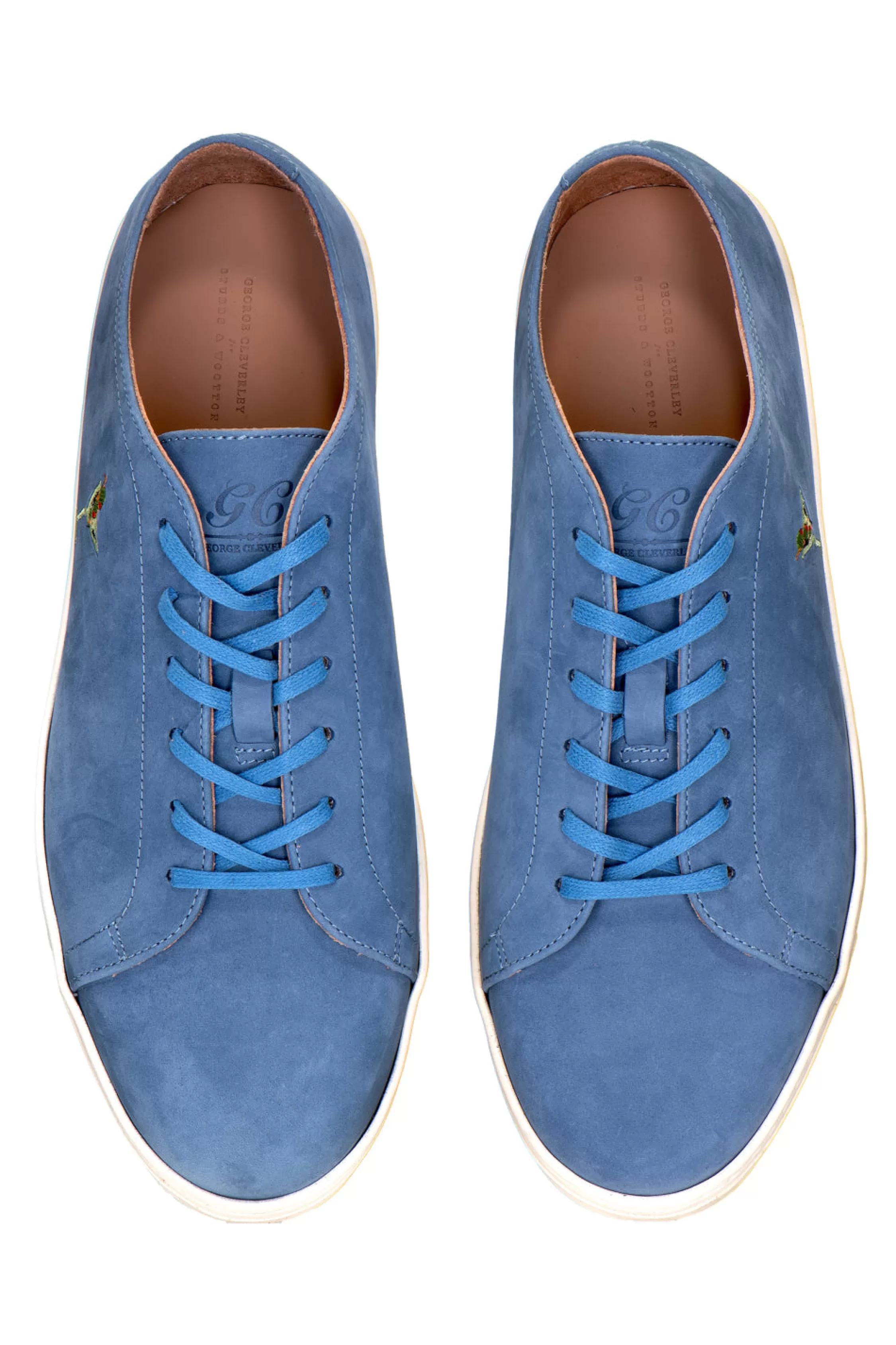 Sneaker*Stubbs & Wootton Martini Marine Suede Trainer (Men) Blue