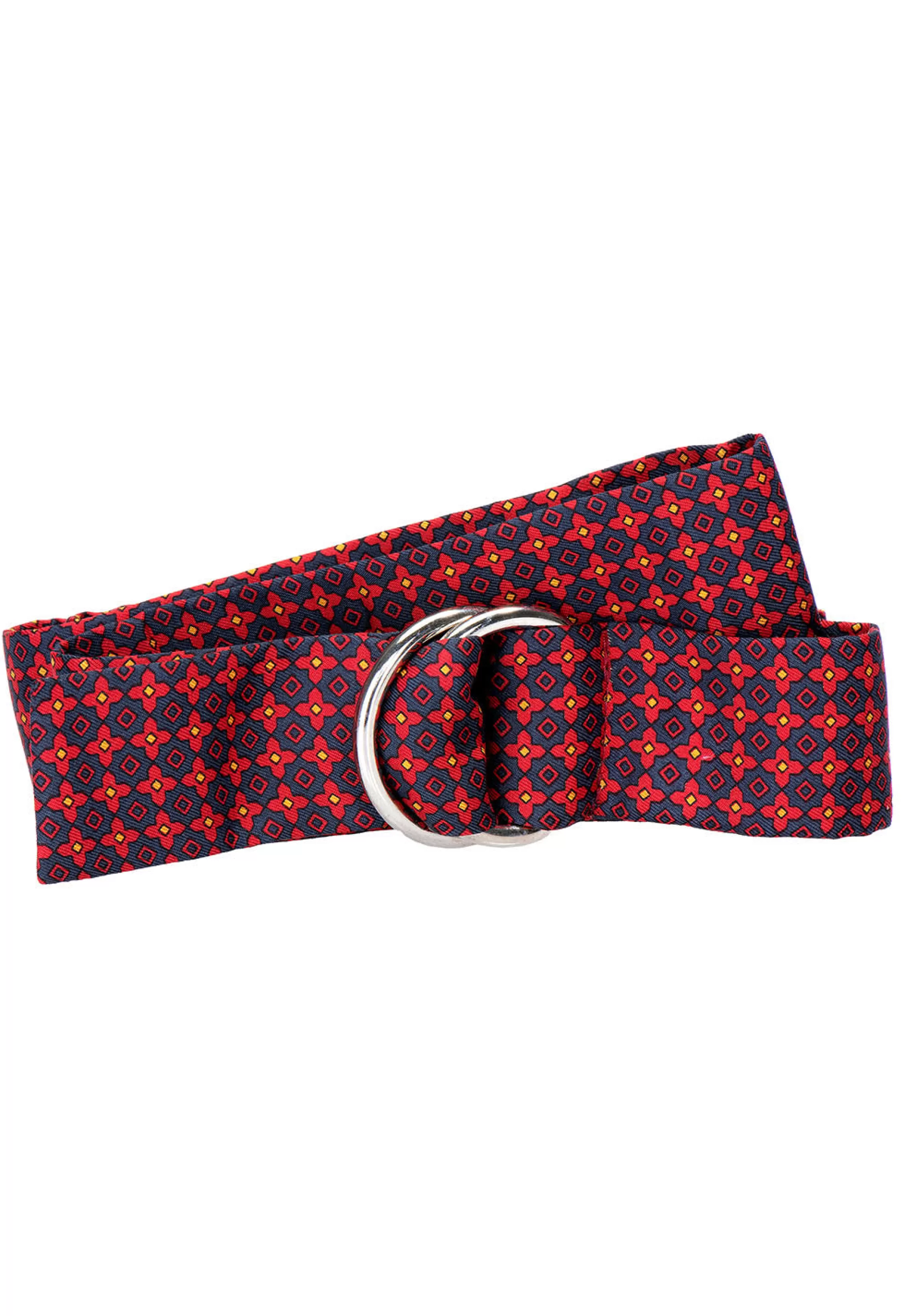 Belts*Stubbs & Wootton Medallion Silk Belt Red