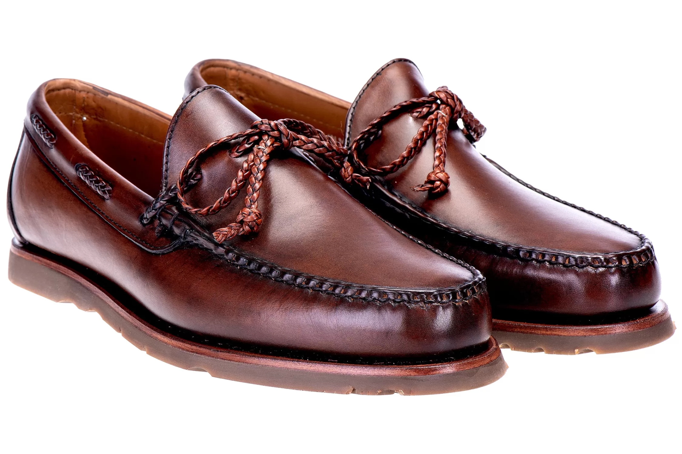 Boat*Stubbs & Wootton Merritt Boat Shoe (Wide) Brown