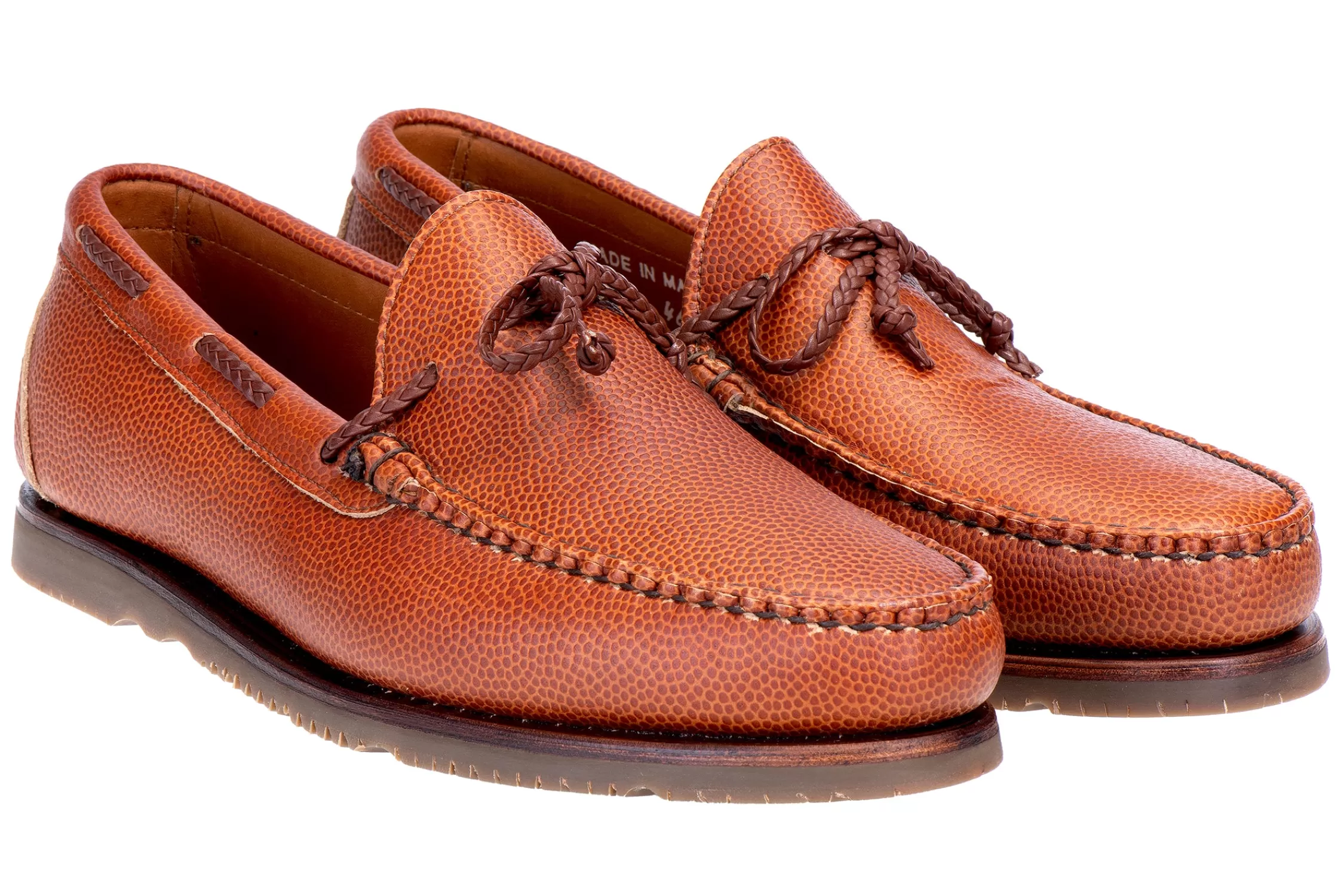 Boat*Stubbs & Wootton Merritt Football Boat Shoe (Wide) Brown