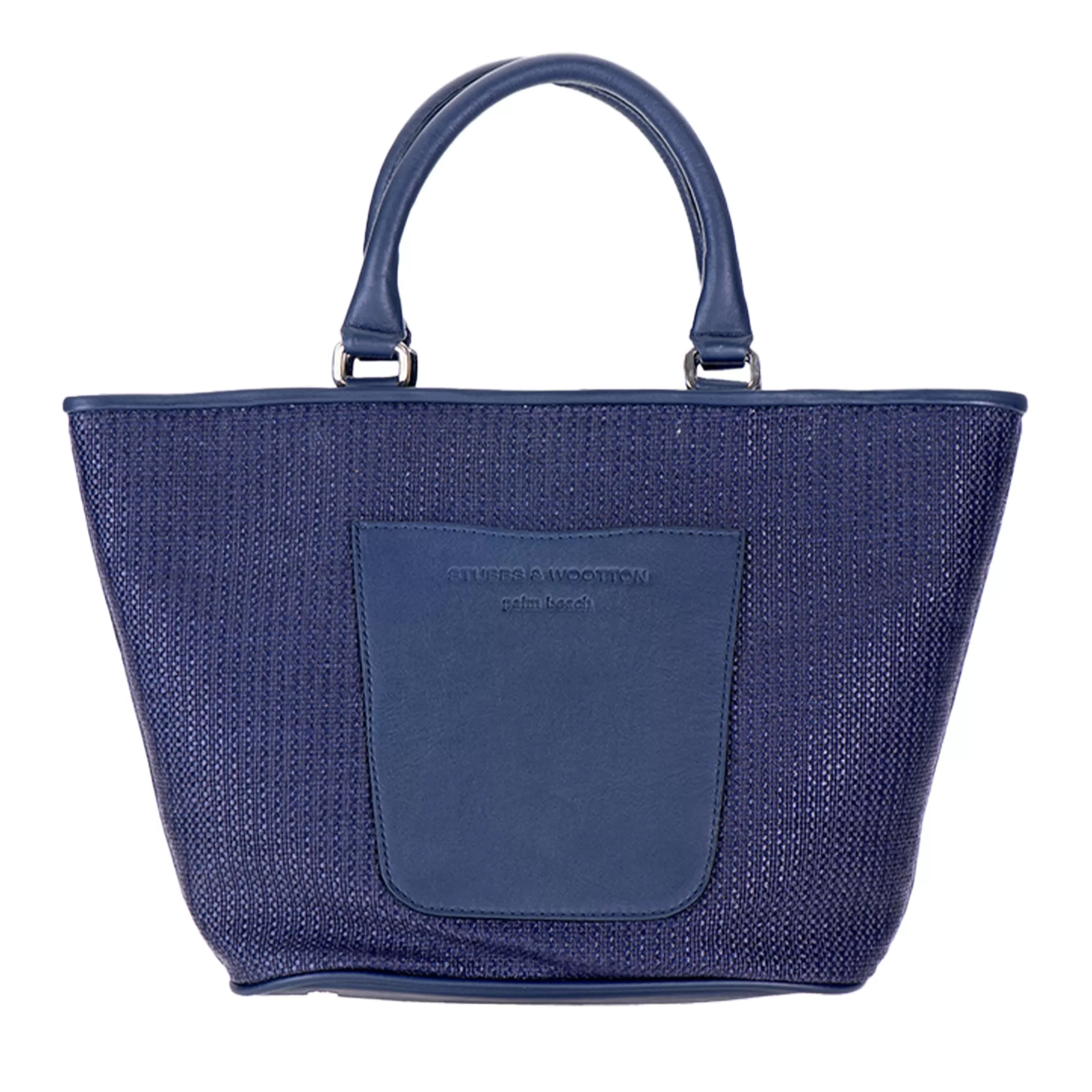 Mini Totes*Stubbs & Wootton Navy Raffia Midi Tote Blue