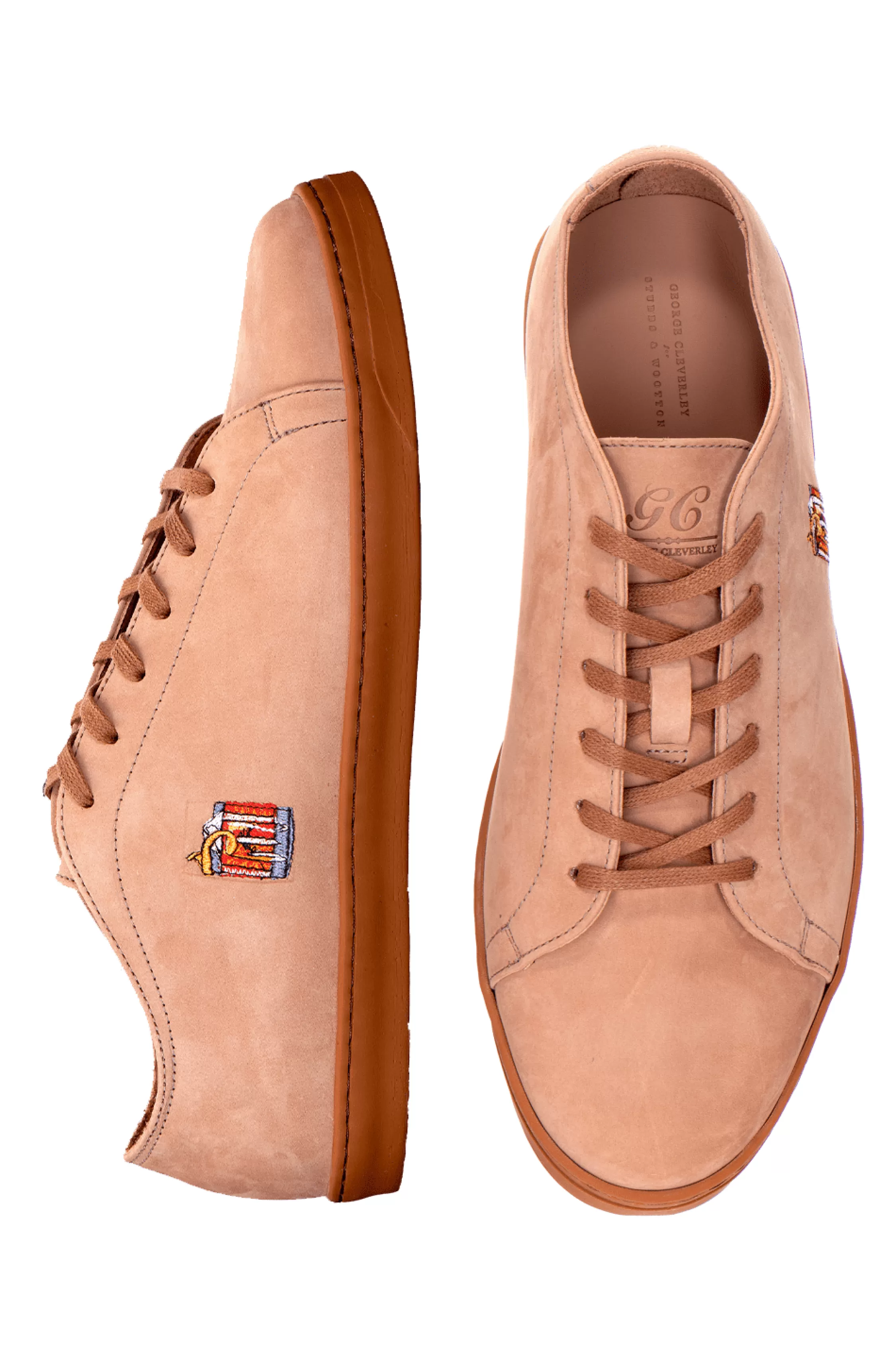 Sneaker*Stubbs & Wootton Negroni Nubuck Suede Trainer (Men) Brown