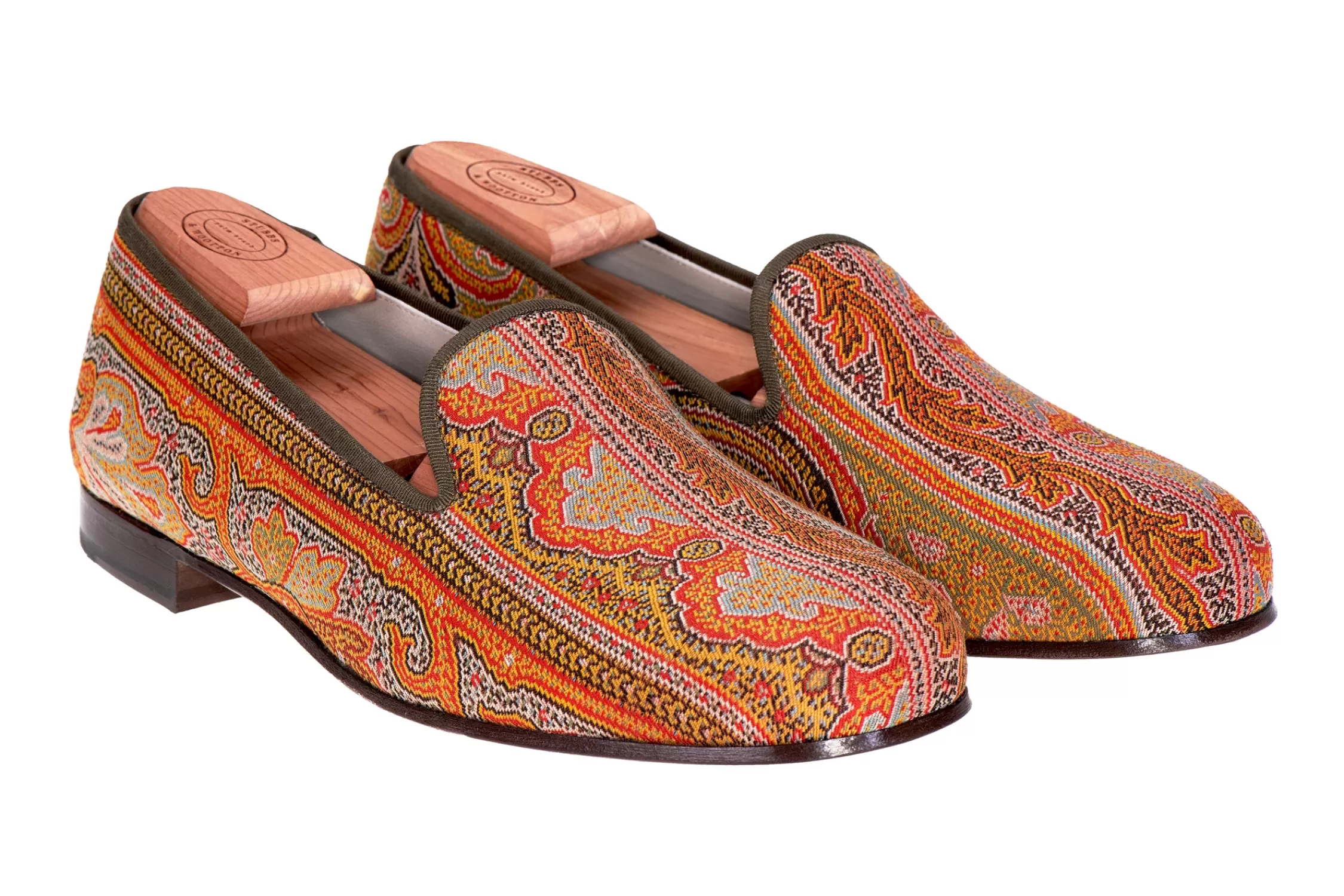 Slipper*Stubbs & Wootton Shawl Slipper (Men) Paisley