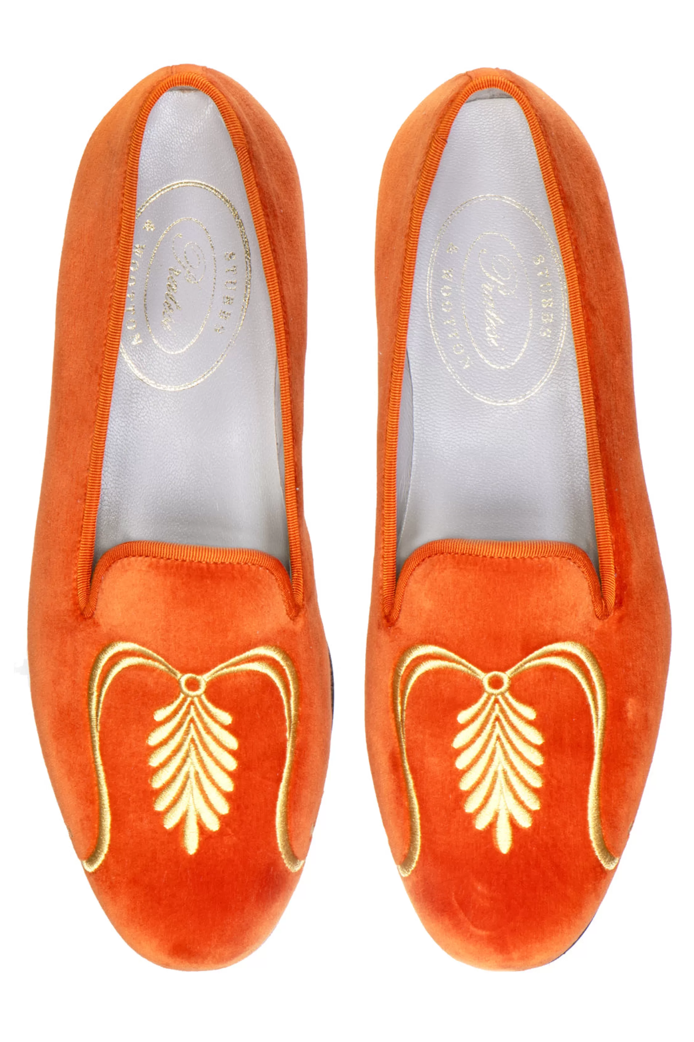 Slipper*Stubbs & Wootton Paolina Velvet Slipper (Women) Orange