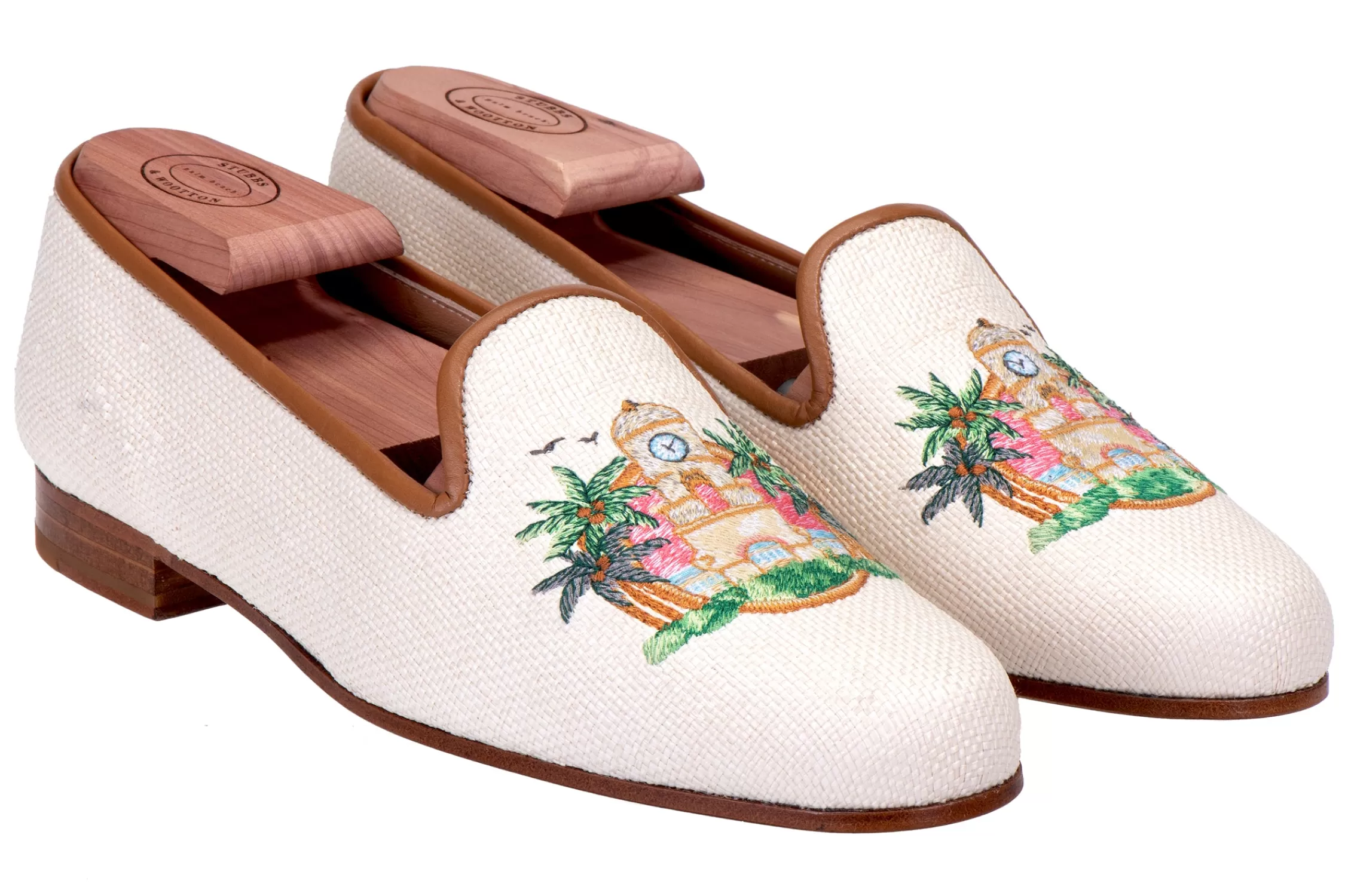 Slipper*Stubbs & Wootton PB Clocktower Panama (Women) Cream