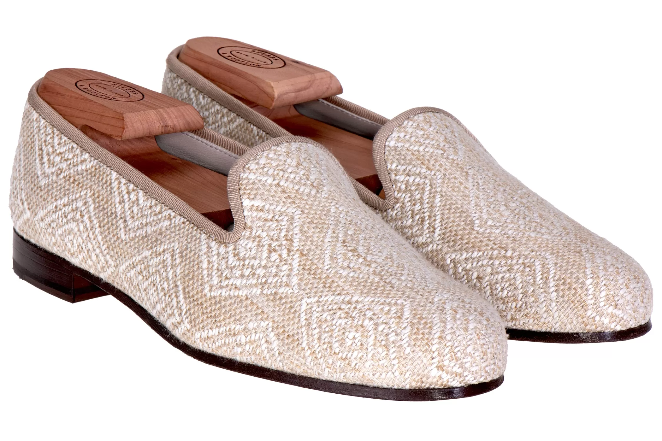 Slipper*Stubbs & Wootton Perinne Beige Slipper (Women) Tan