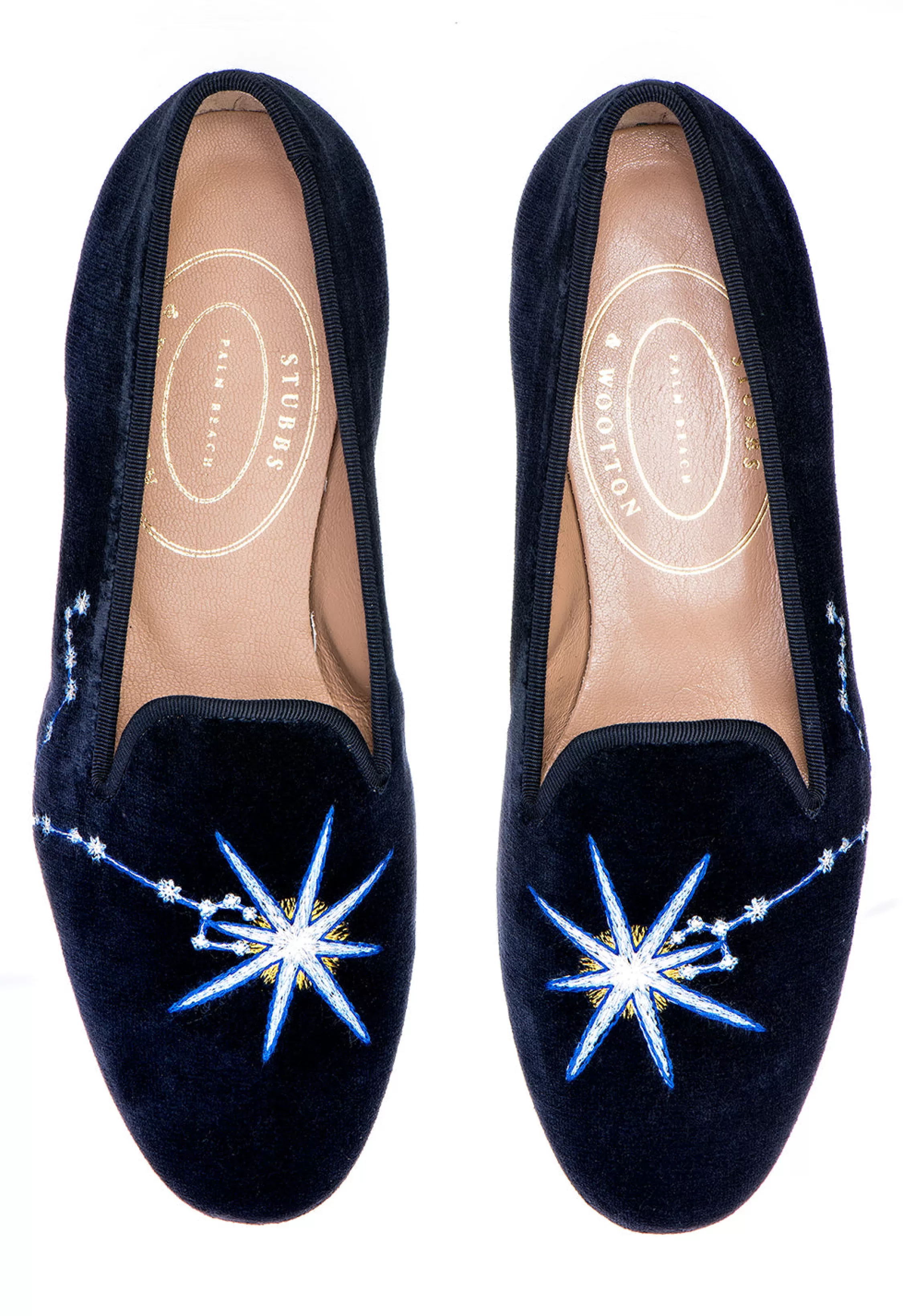 Slipper*Stubbs & Wootton Pisces Velvet Slipper (Women) Midnight