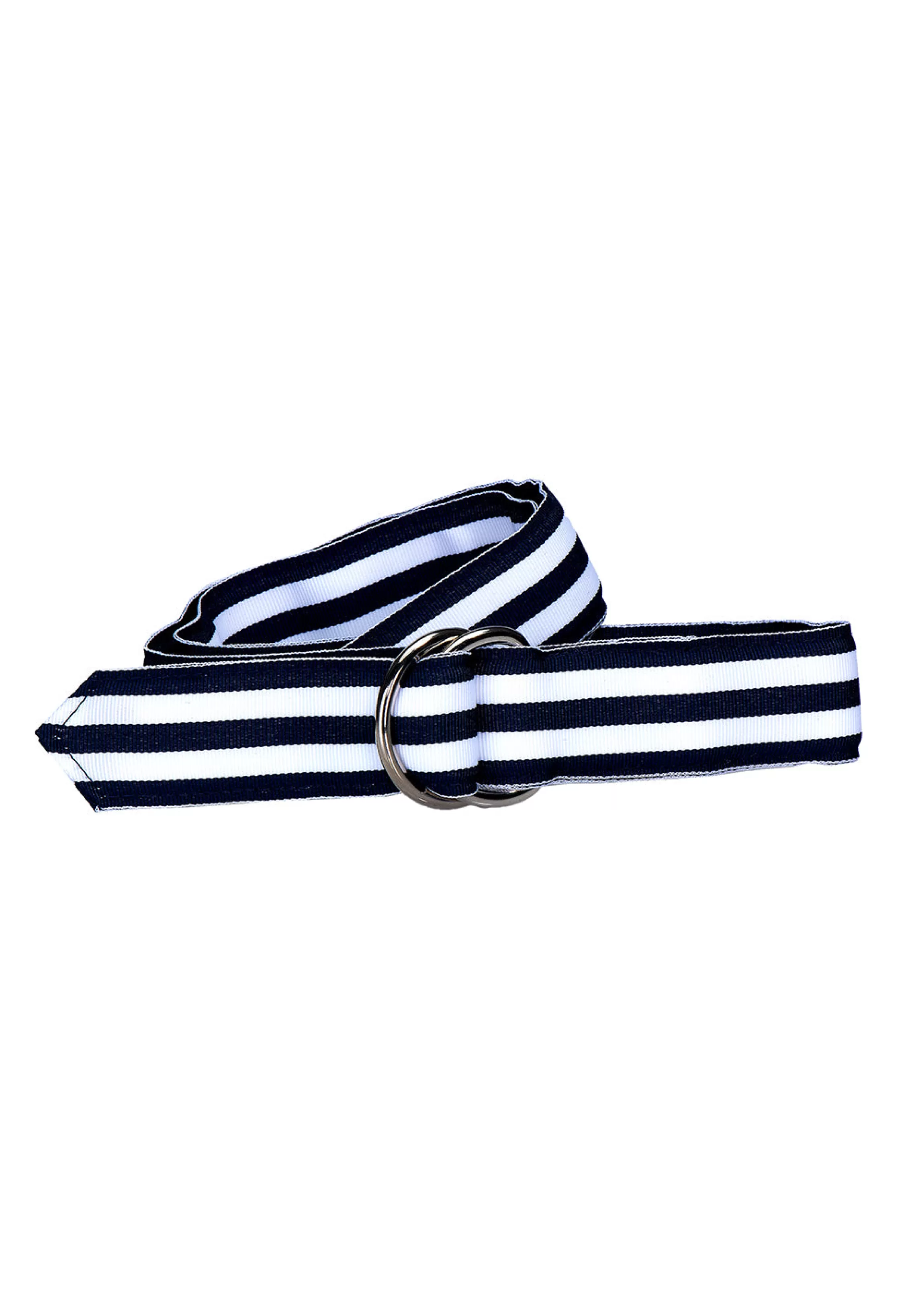 Belts*Stubbs & Wootton Ribbon Belt White Navy