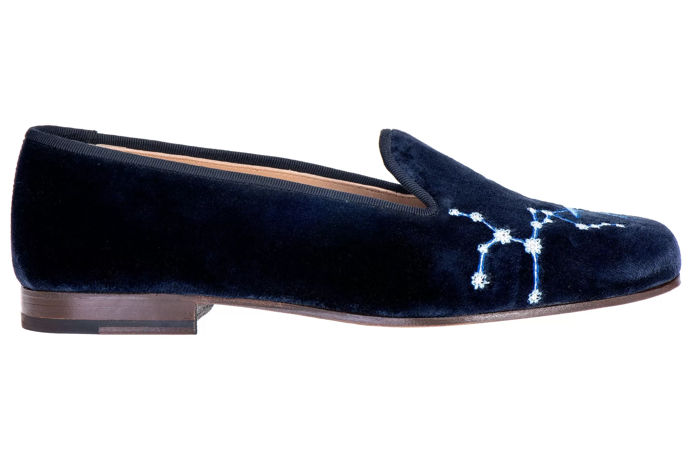 Slipper*Stubbs & Wootton Sagittarius Velvet Slipper (Men) Midnight