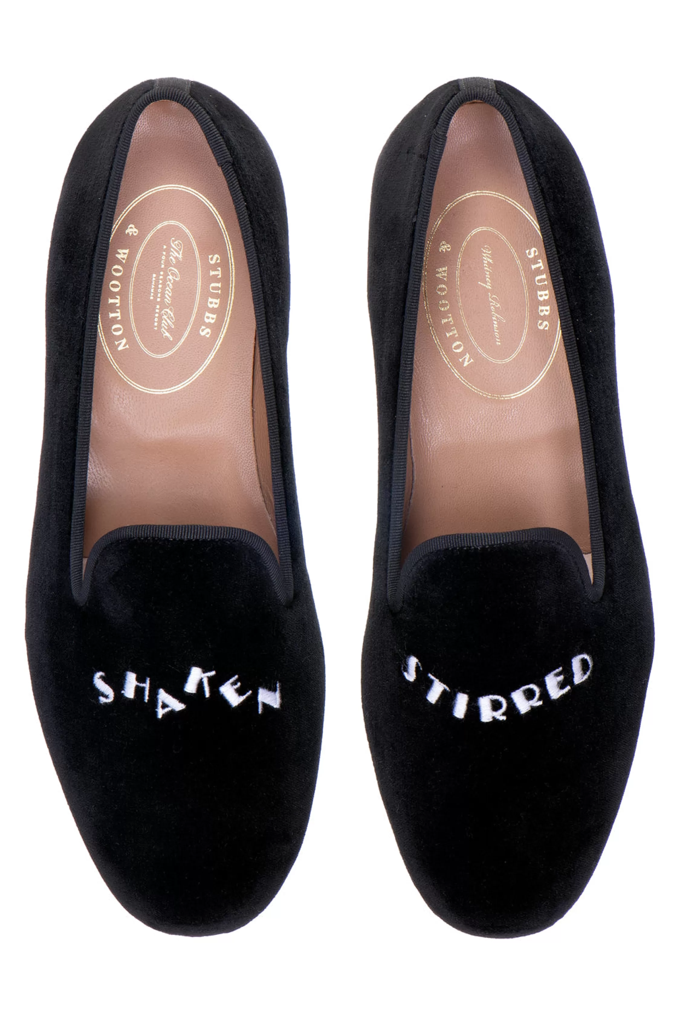 Slipper*Stubbs & Wootton Shaken Stirred Velvet Slipper (Men) Black