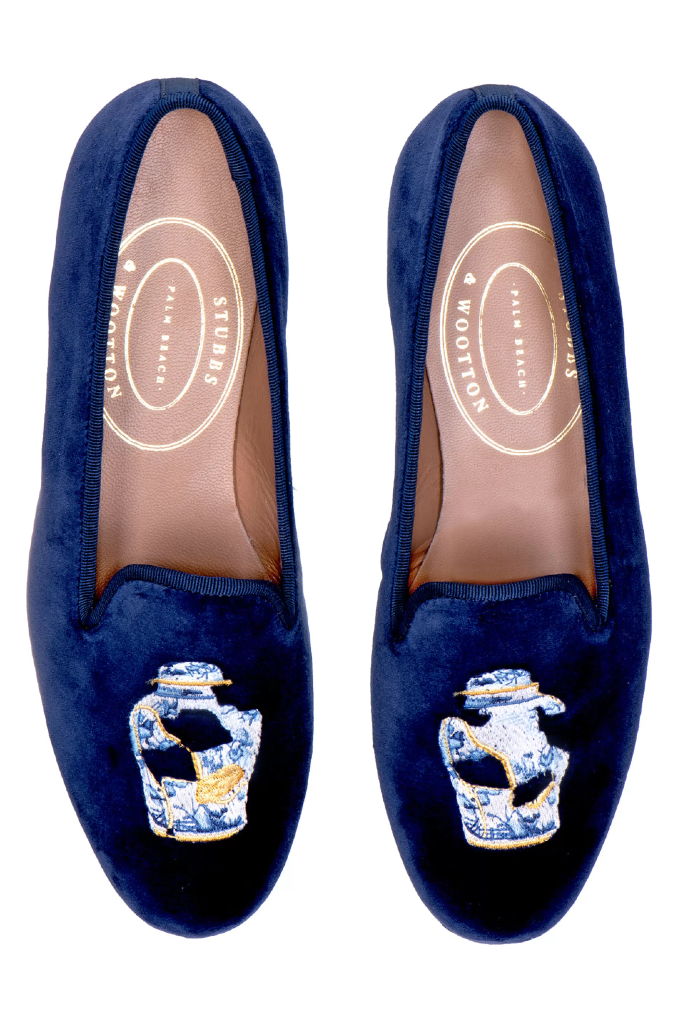 Slipper*Stubbs & Wootton Shattered Ming Indigo (Women) Navy