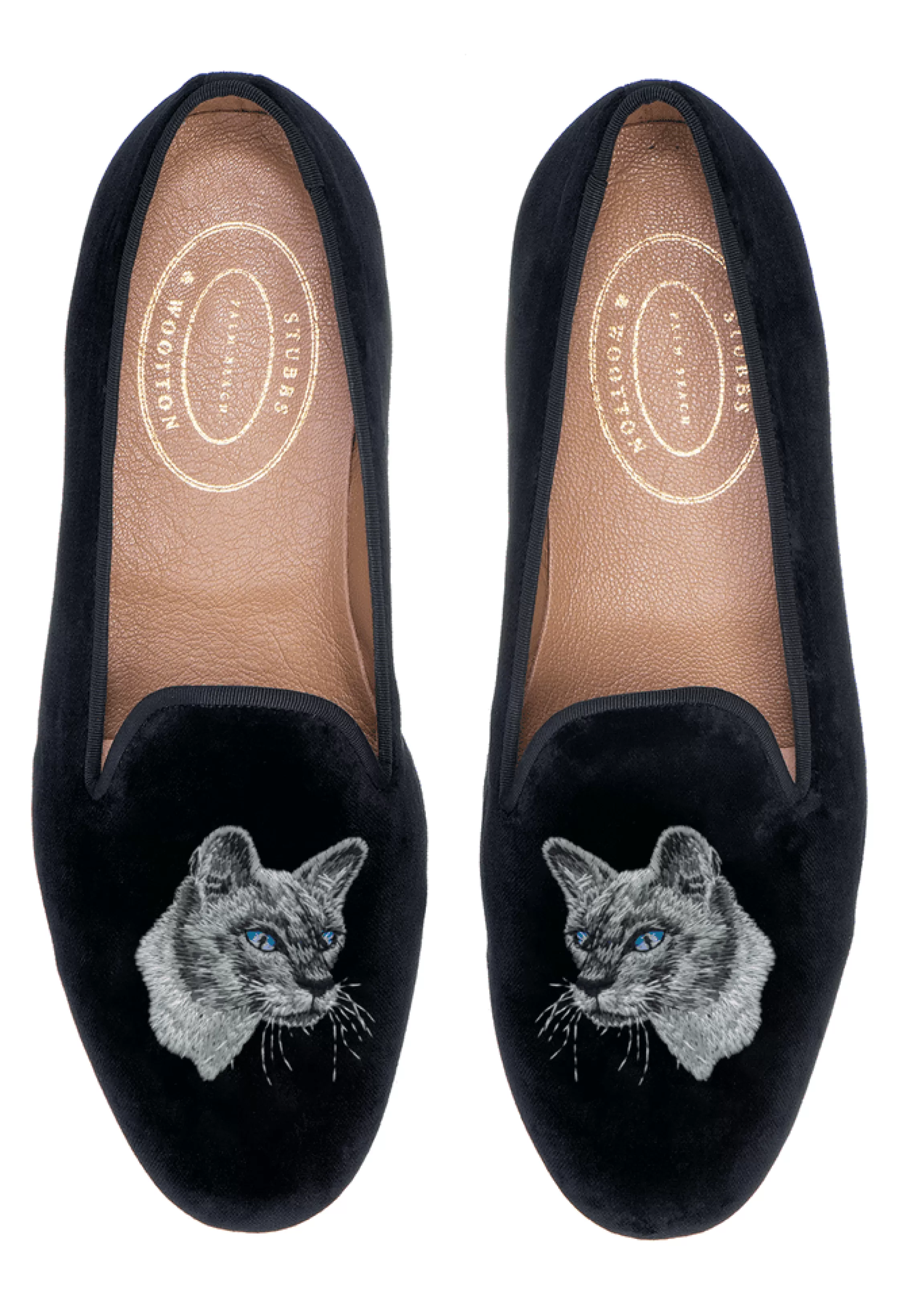 Slipper*Stubbs & Wootton Siamese Cat (Men) Black