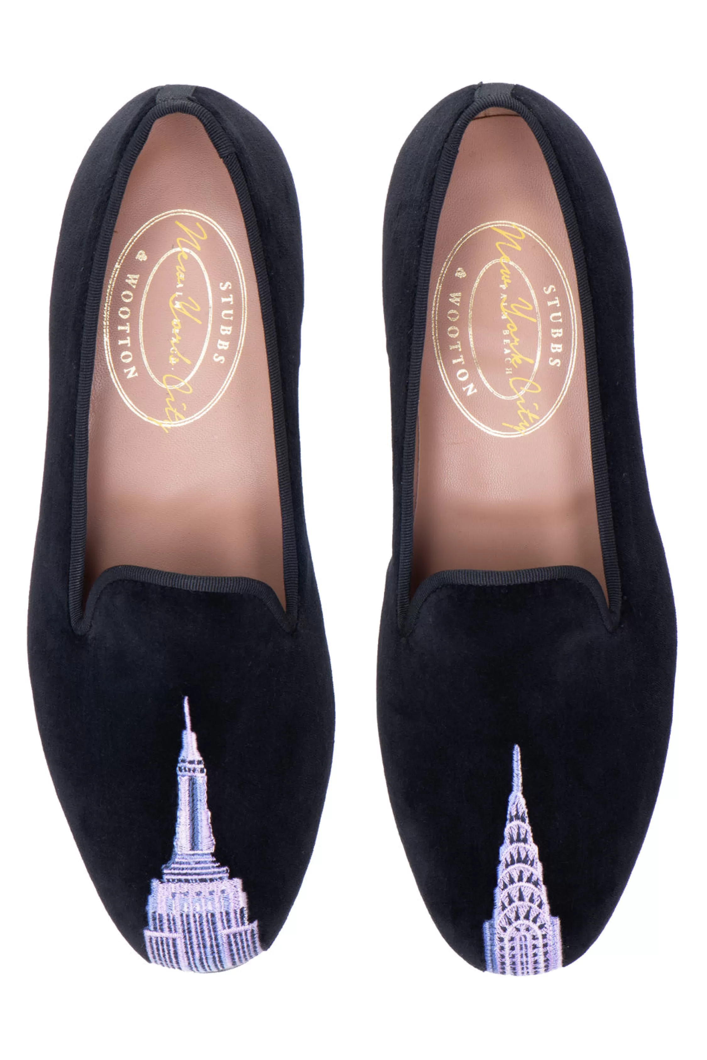 Slipper*Stubbs & Wootton Skyscraper Velvet Slipper (Women) Black