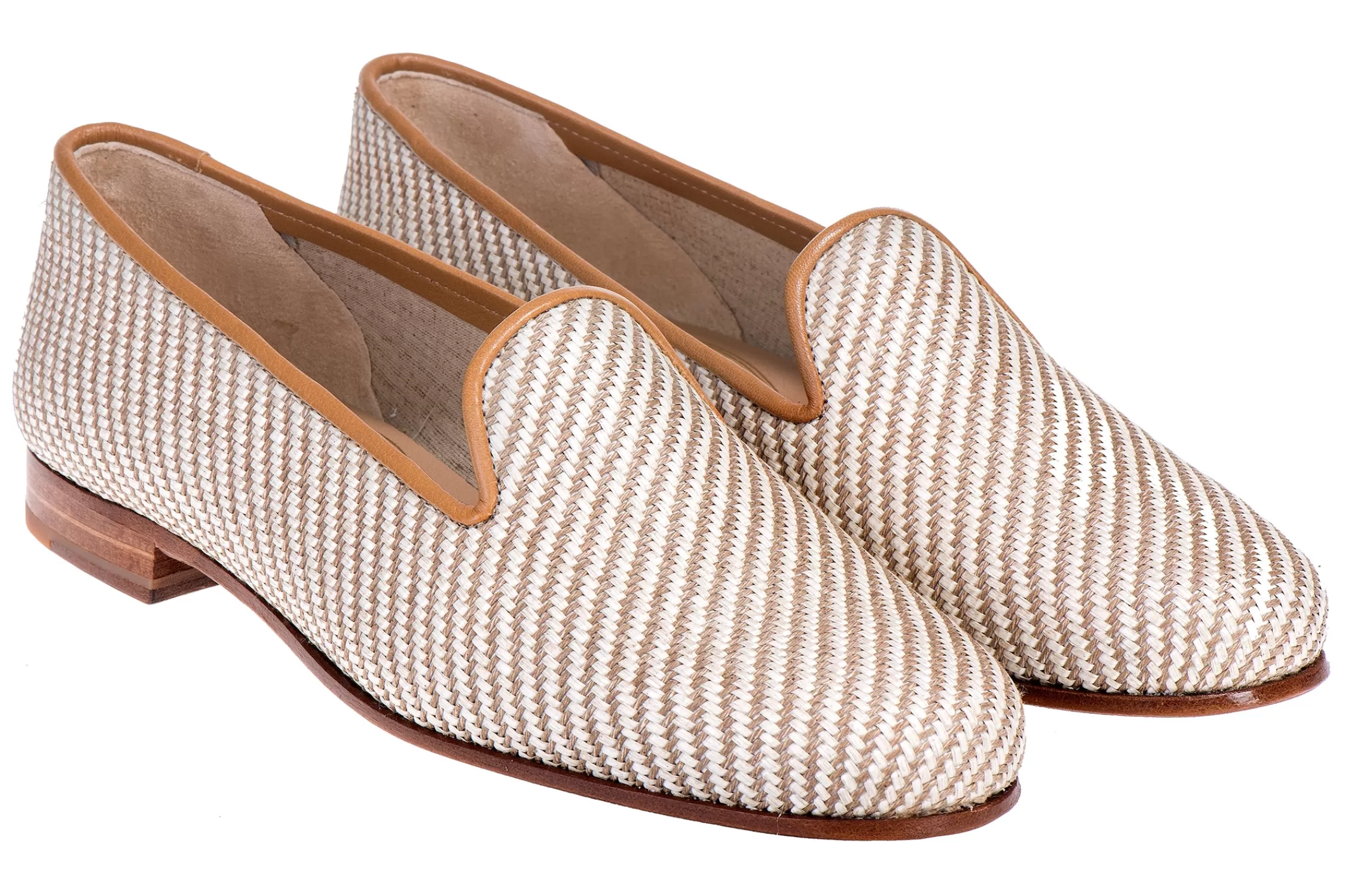 Slipper*Stubbs & Wootton Straw Raffia Slipper (Women) Cream