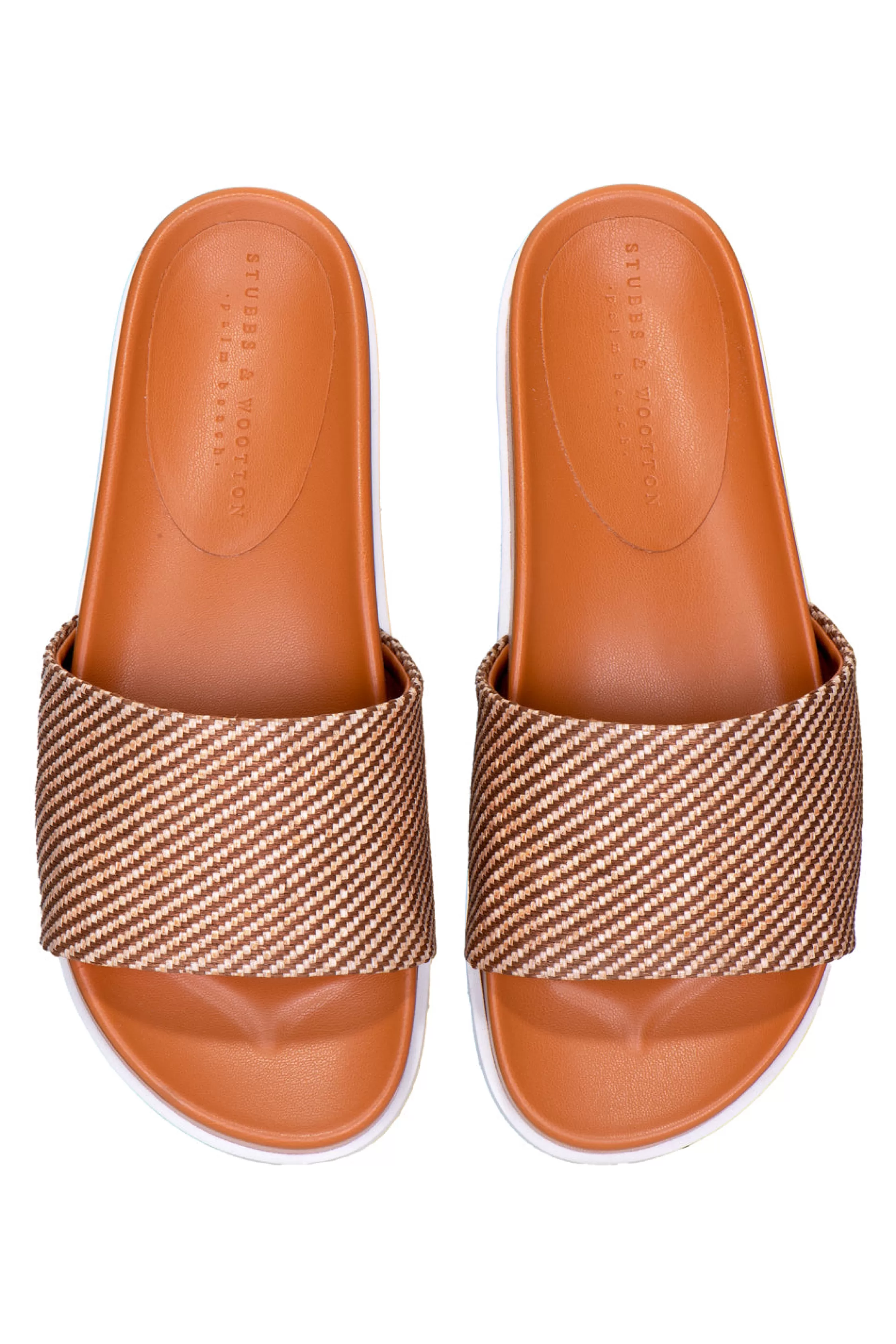 Slide*Stubbs & Wootton Straw Slip (Women) Natural