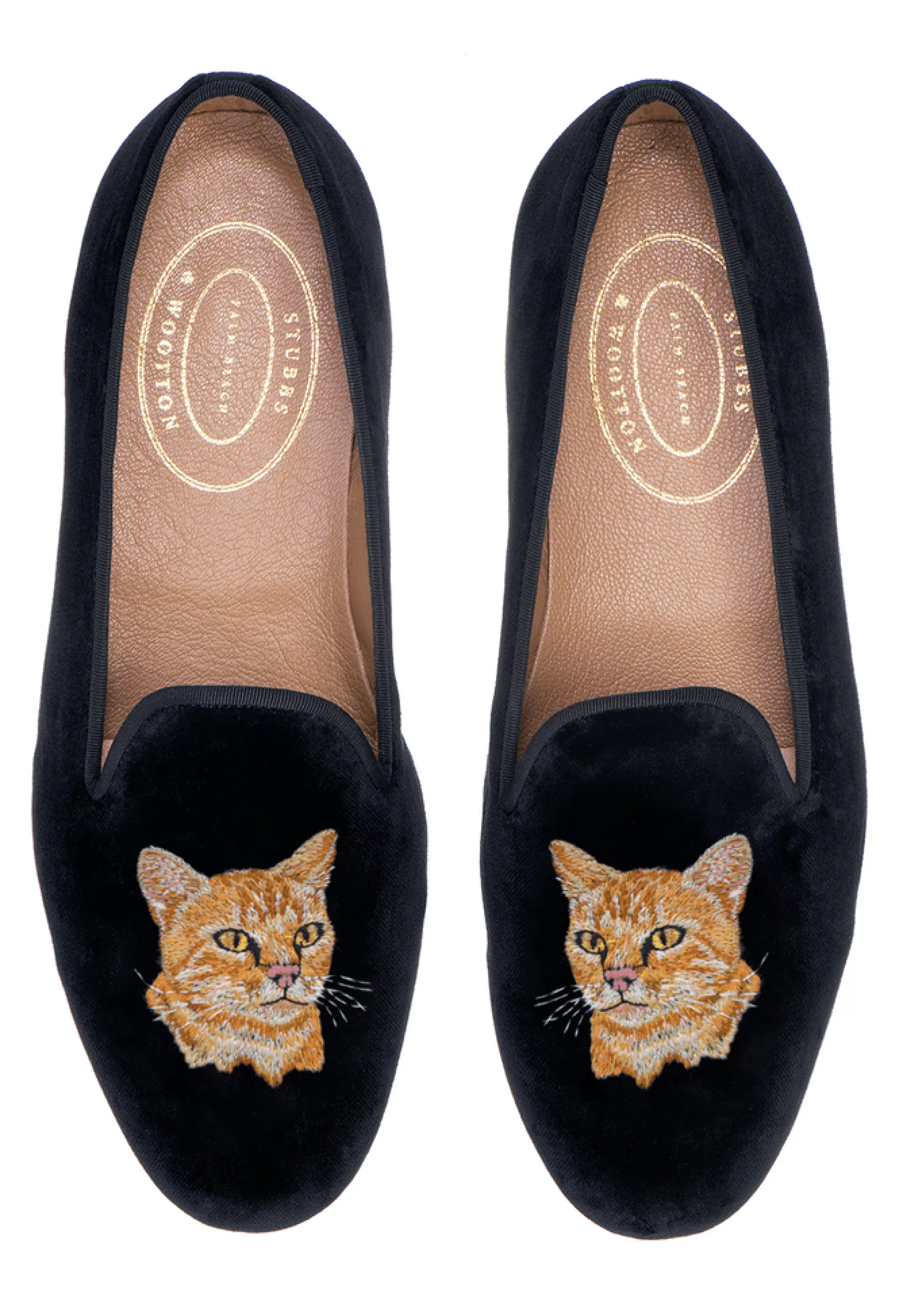 Slipper*Stubbs & Wootton Tabby Cat (Men) Black